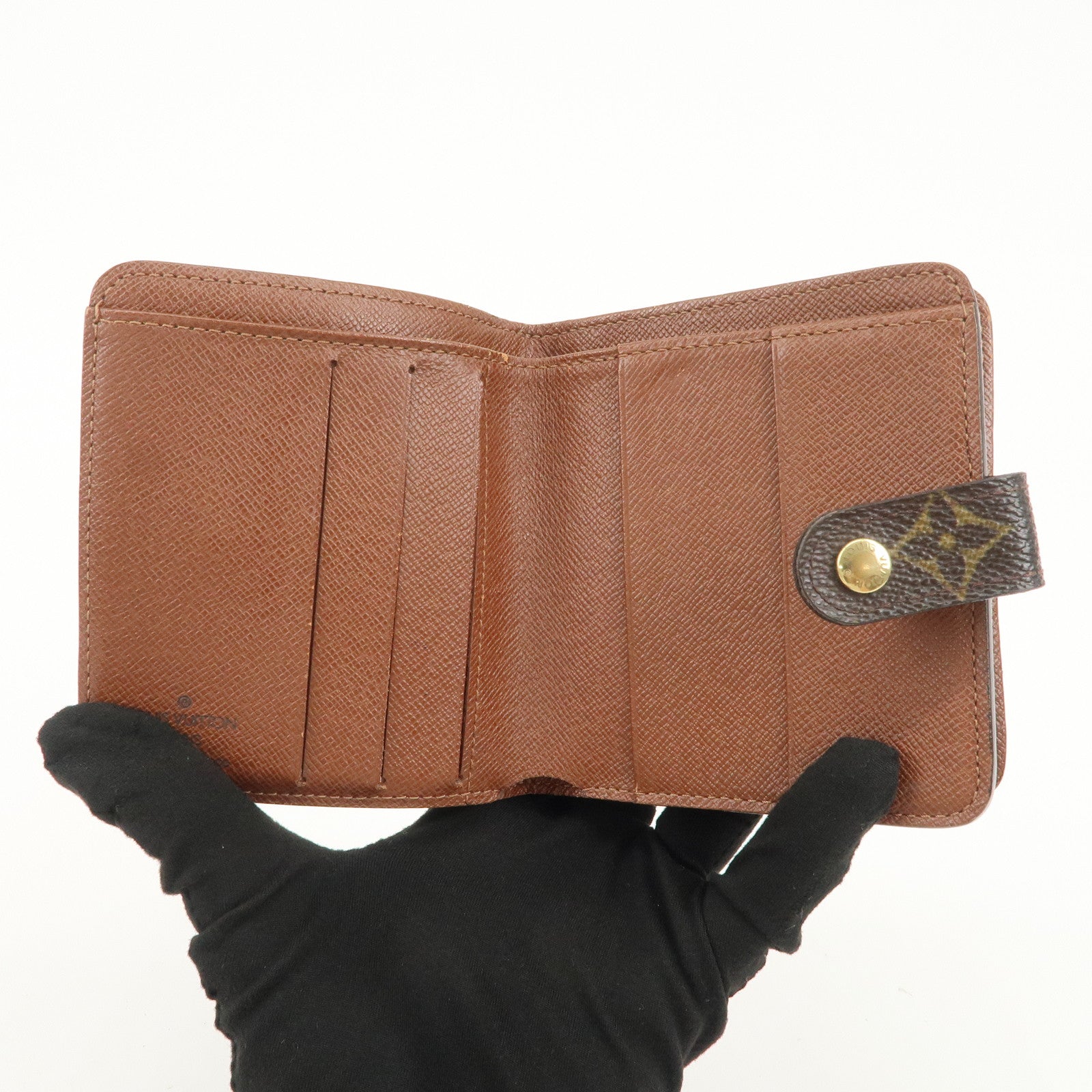 Louis Vuitton Monogram Canvas Compact Zippy Wallet Brown M61667
