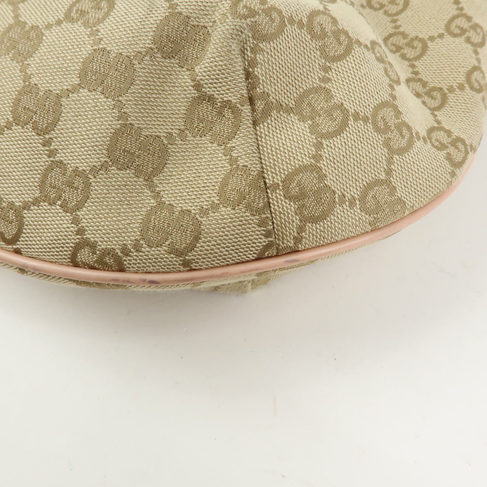 GUCCI Sherry GG Canvas Leather Shoulder Crossbody Bag Beige 181092