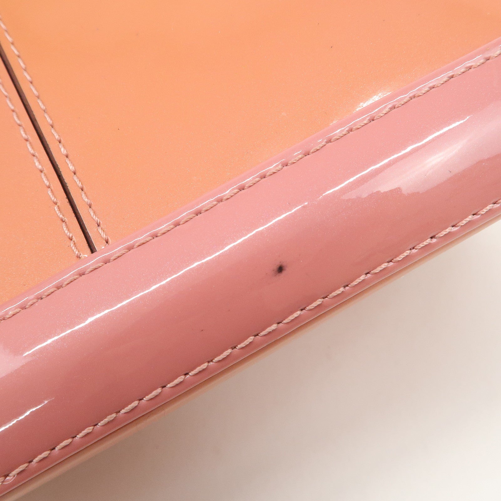 Louis Vuitton Vernis Miroir Alma BB 2Way Hand Bag Rose Splash M54704 Used