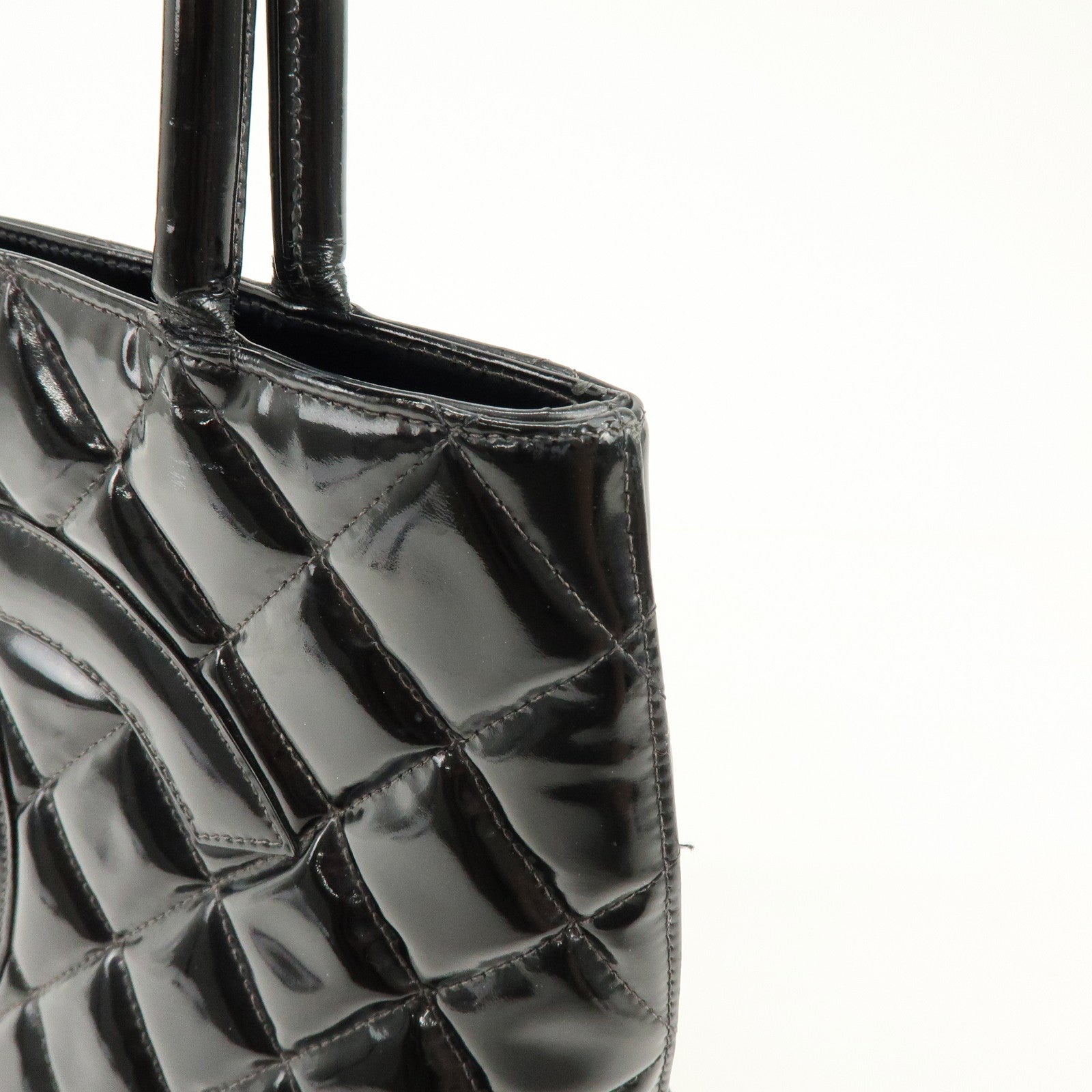 CHANEL Matelasse COCO Mark Medallion Tote Bag Hand Bag A01804