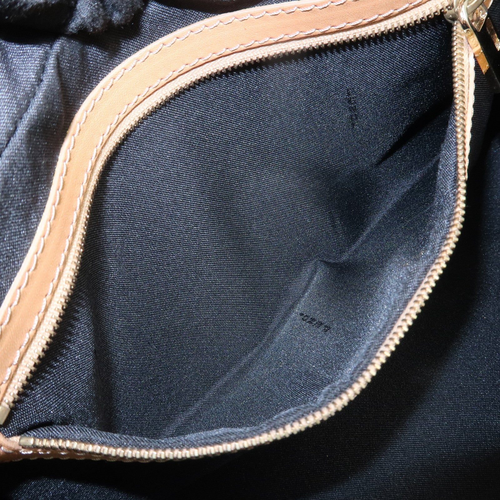 FENDI Zucchino Canvas Leather Mini Boston Bag Hand Bag Black 8BL007