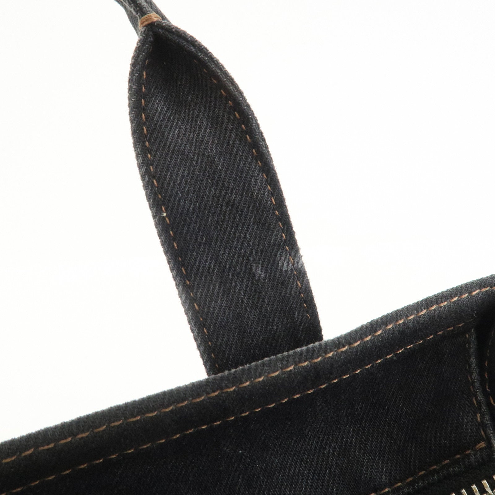 COACH Denim Leather 2Way Shoulder Bag Hand Bag Black