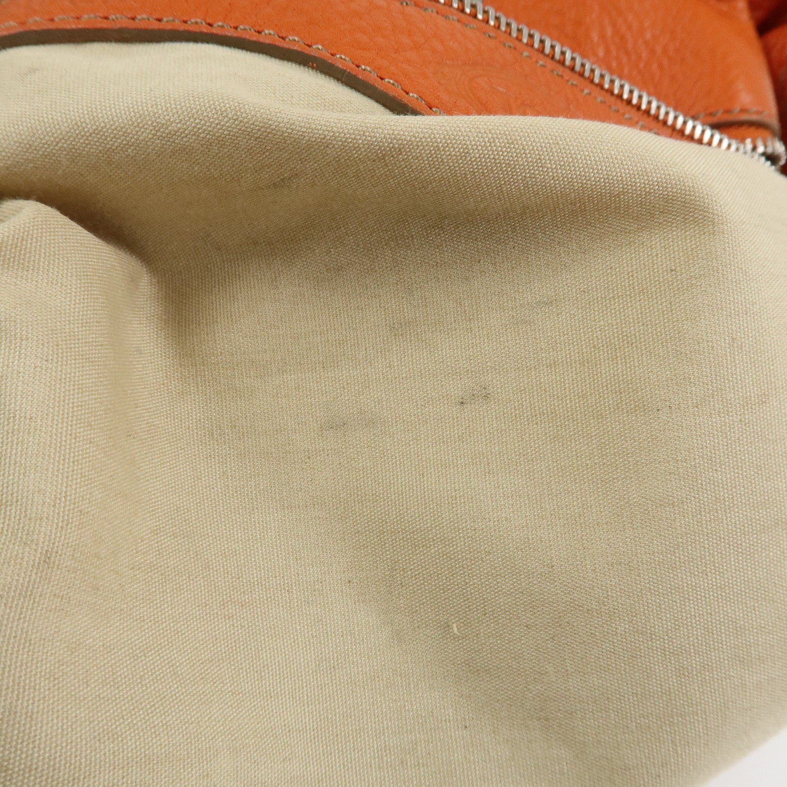 TOD’S Leather Shoulder Bag Hand Bag Orange