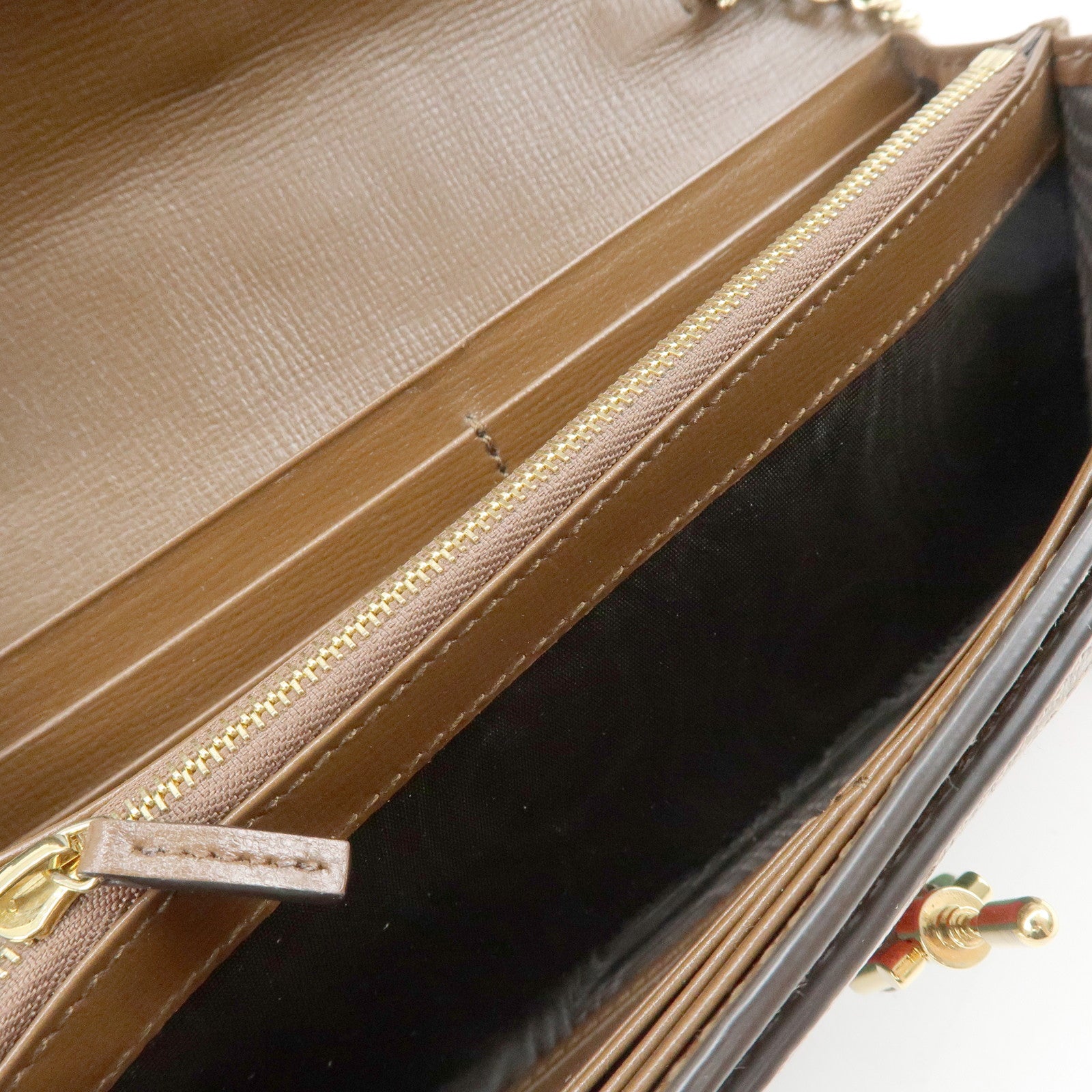 GUCCI Jackie 1961 Sherry GG Supreme Leather Chain Wallet Bag 652681