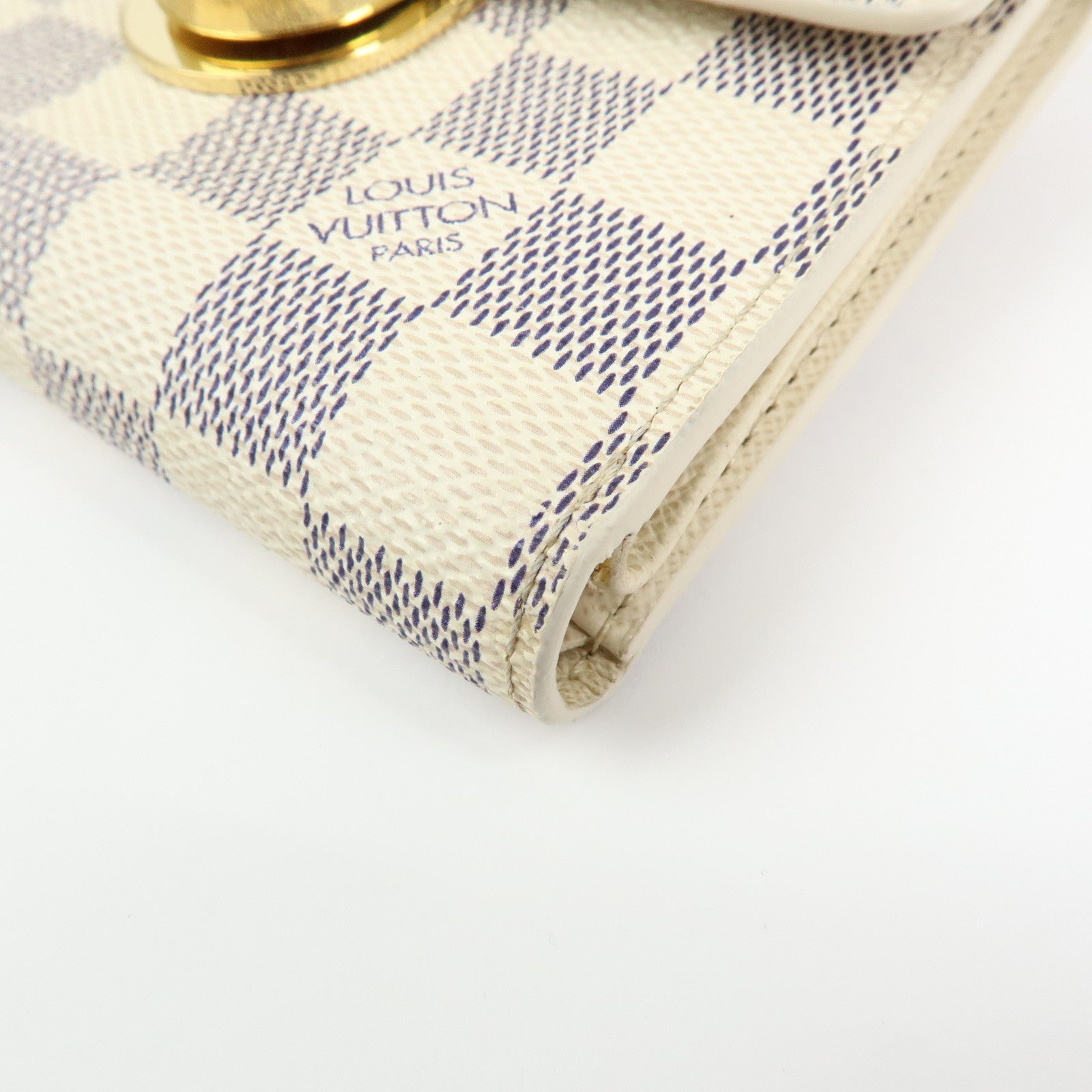Louis Vuitton Damier Azur Compact Wallet Portefeuille Koala N60013