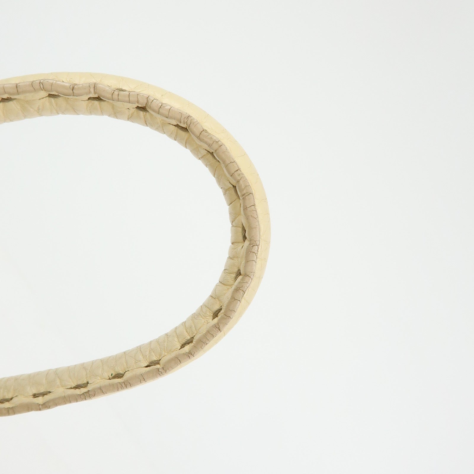 FENDI Selleria Leather Hand Bag Shoulder Bag Cream 8BR457