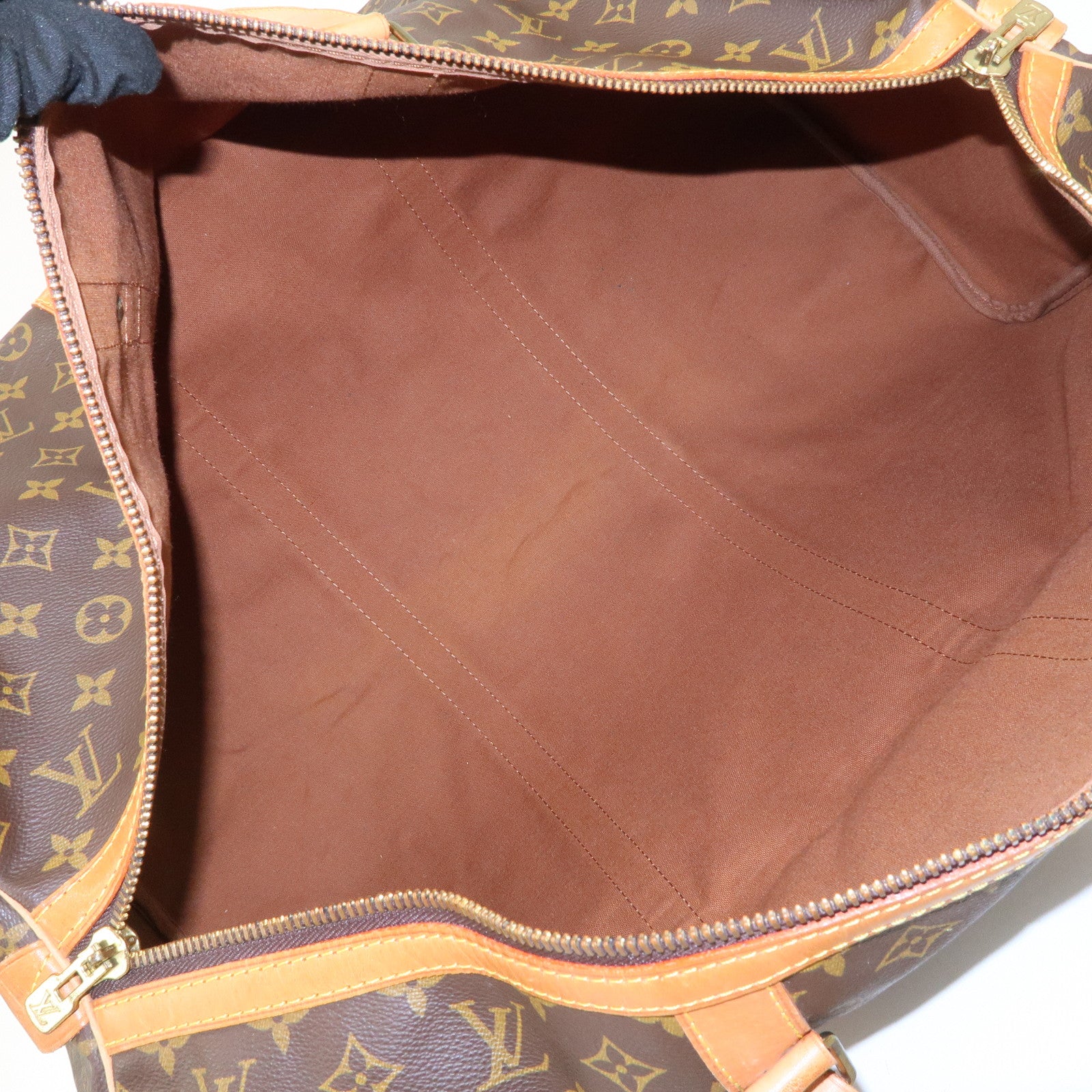 Louis Vuitton Monogram Sac Souple 55 Boston Bag Brown M41622