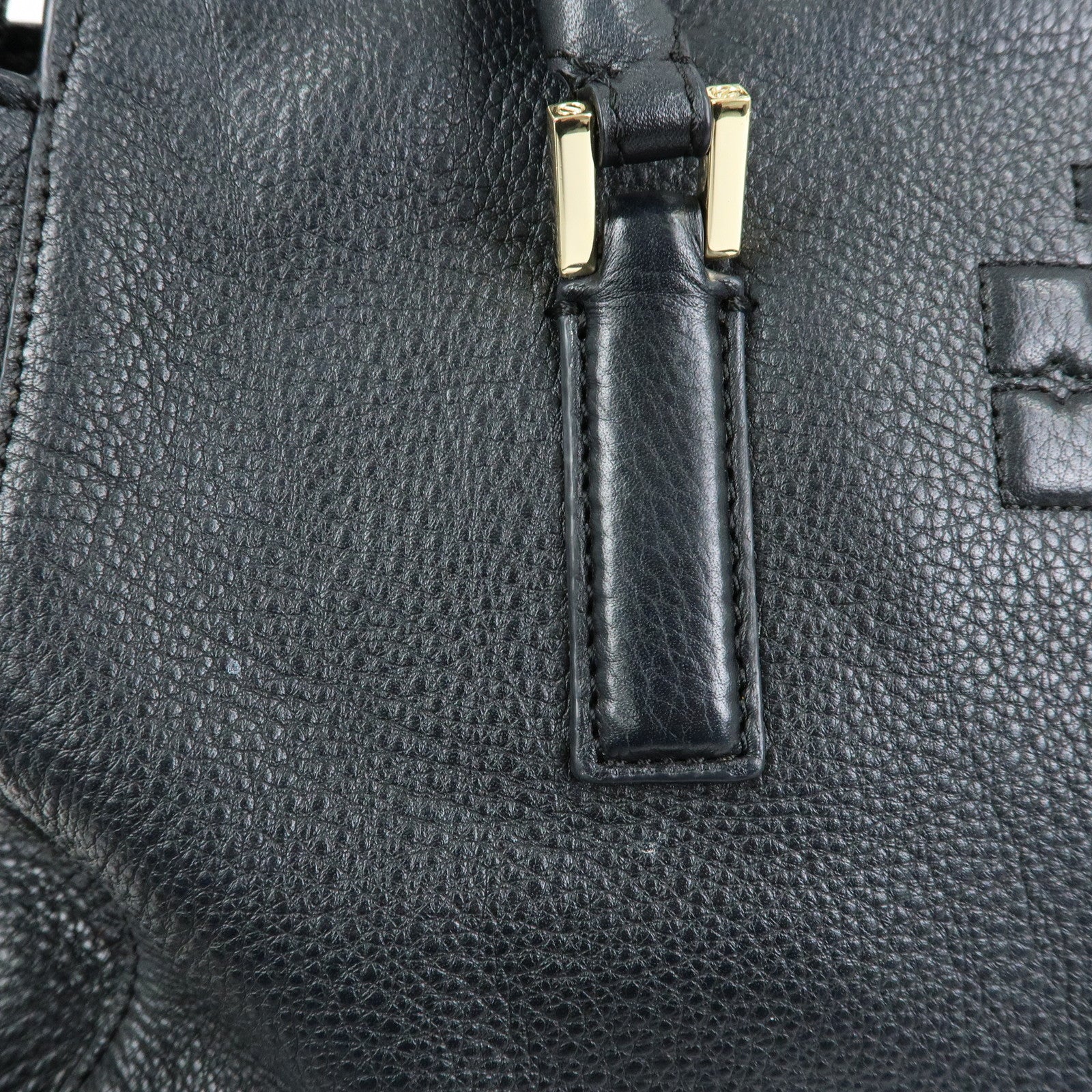 TORY BURCH Double T Leather 2Way Bag Shoulder Hand Bag Black