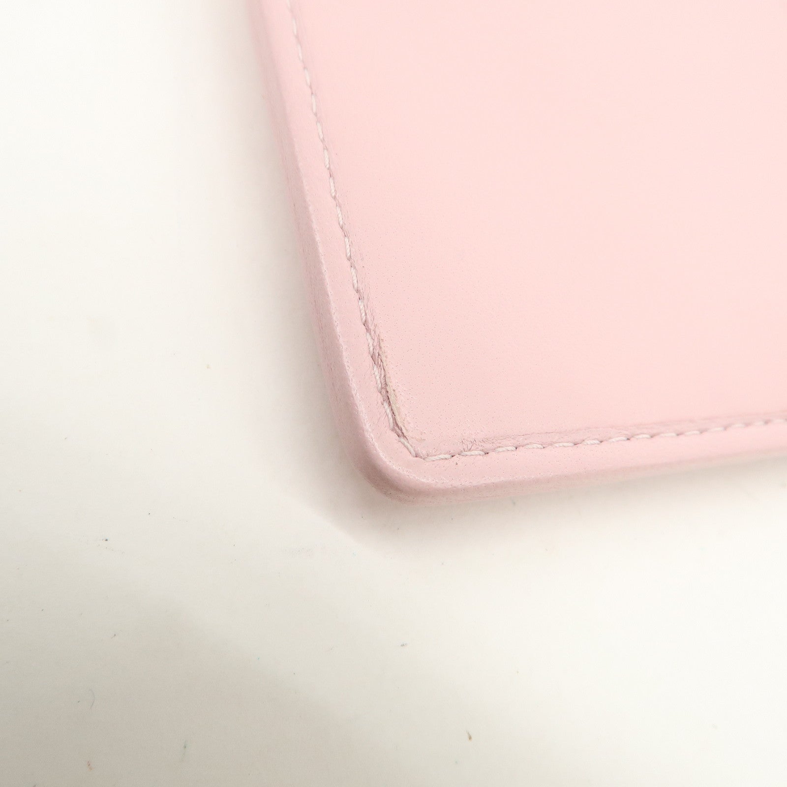 MIU MIU Matelasse Leather Fragment Case Card Case Pink 5MB060