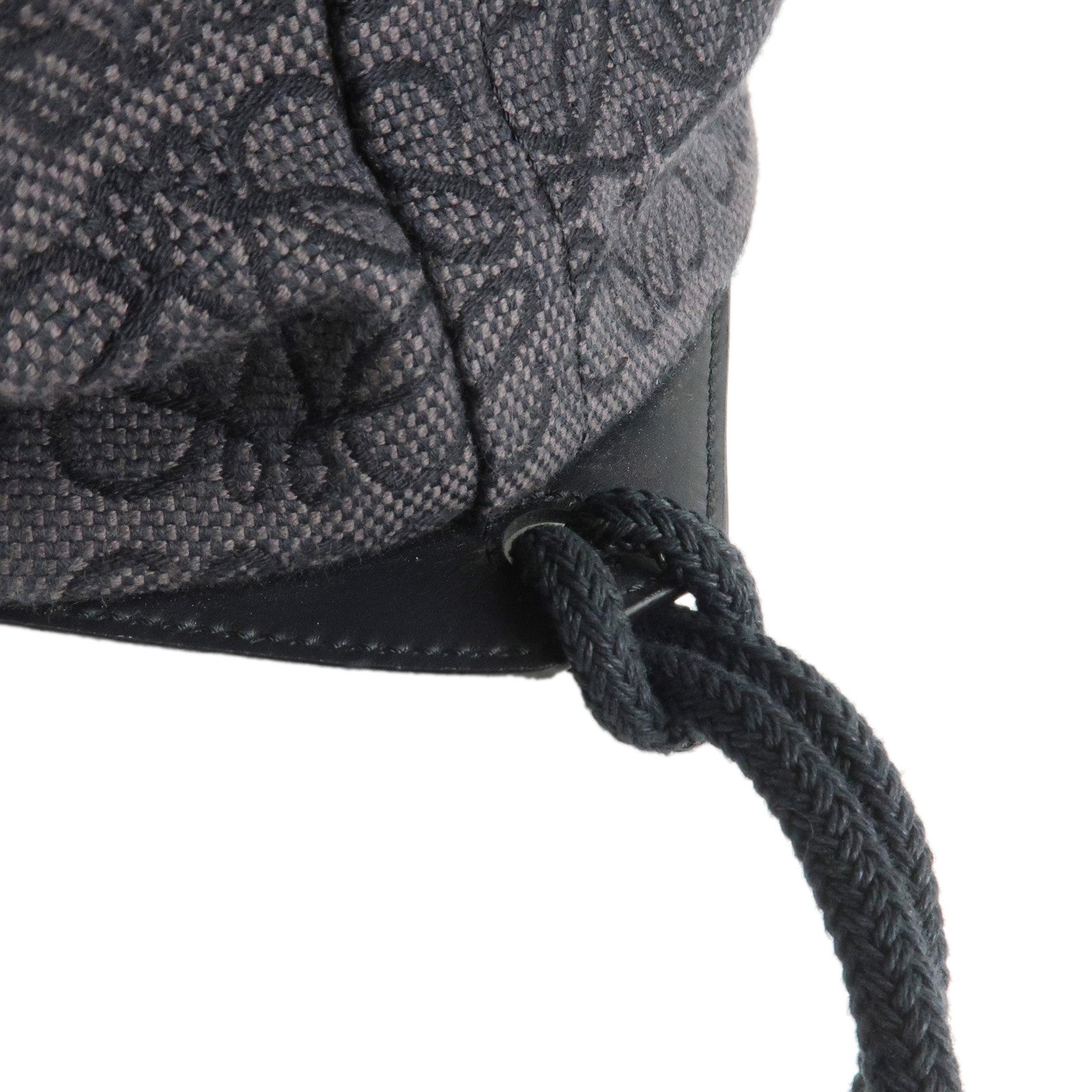 LOEWE Repeat Anagram Knot Jacguard Calf Leather Backpack Black