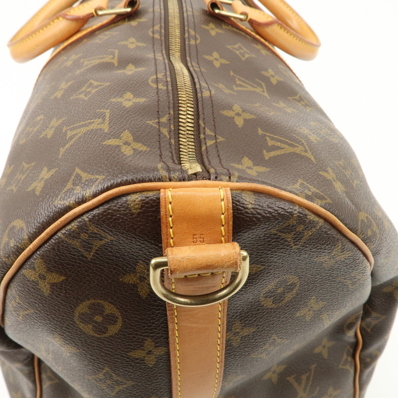 Louis Vuitton Keep All Bandouliere 55 Boston Bag Brown M56714 Used
