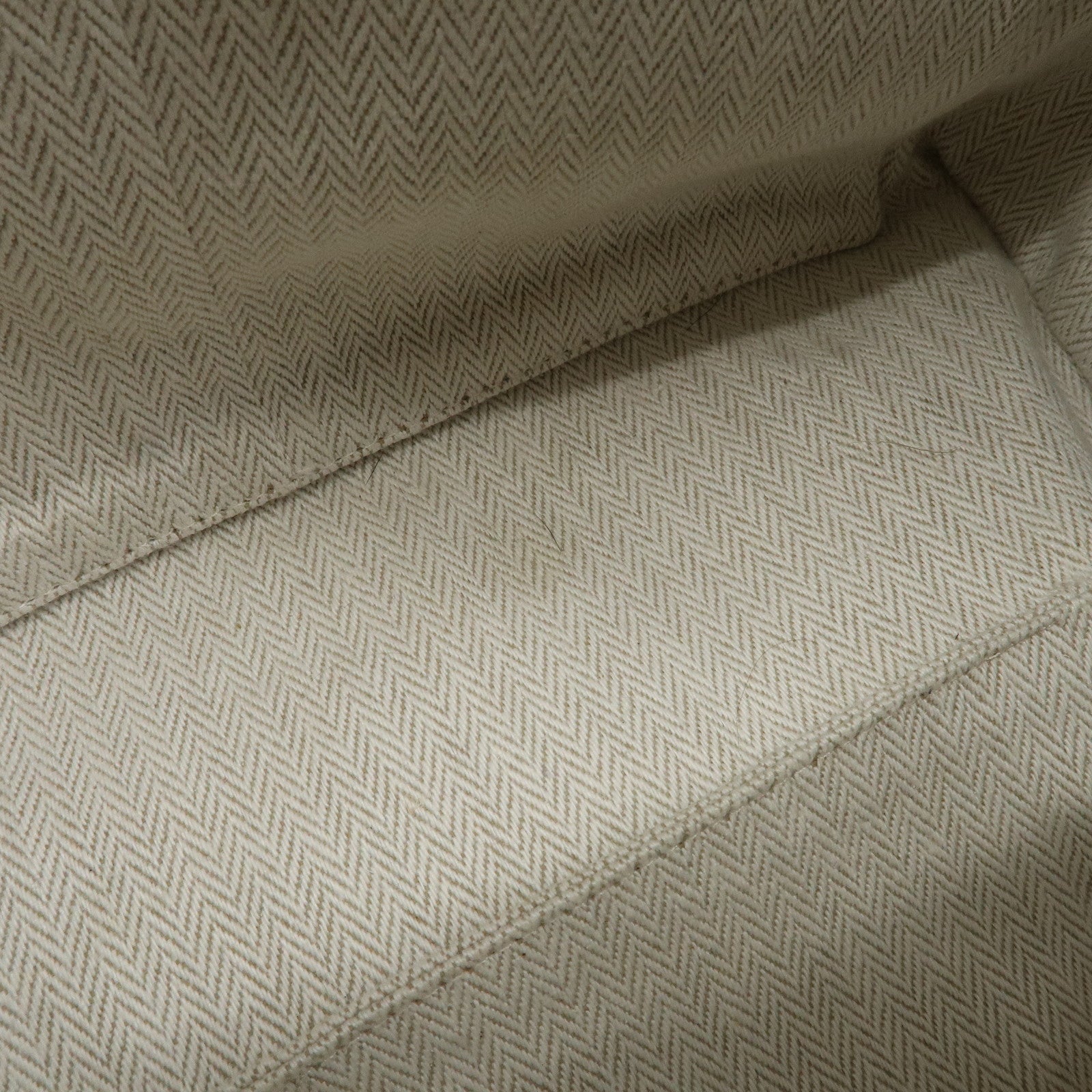 HERMES Bride A Brac GM Canvas Leather Hand Bag Pouch Light Blue