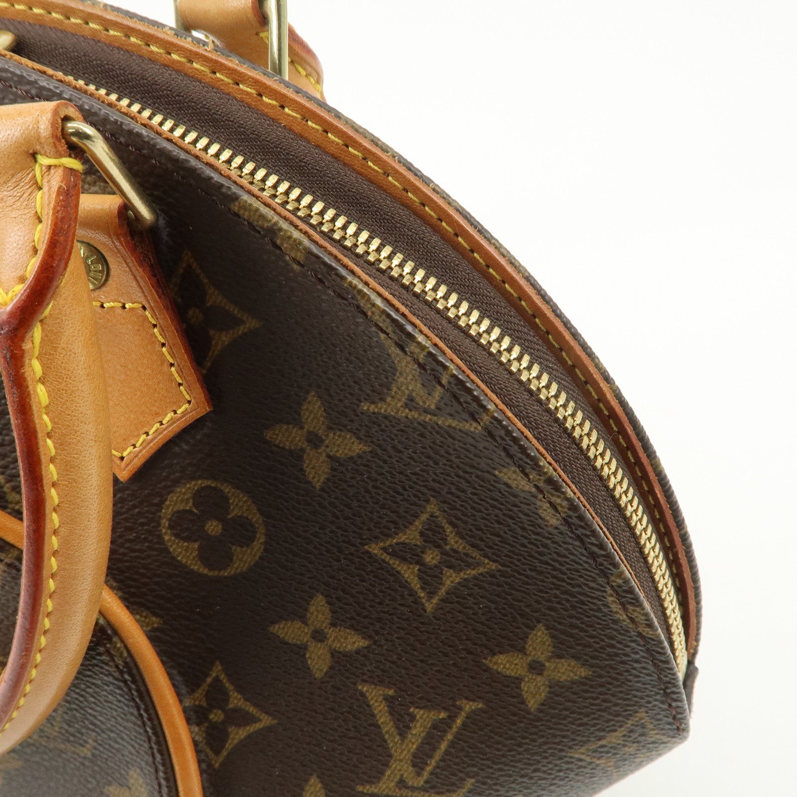 Louis Vuitton Monogram Ellipse PM Hand Bag Brown Gold HDW M51127