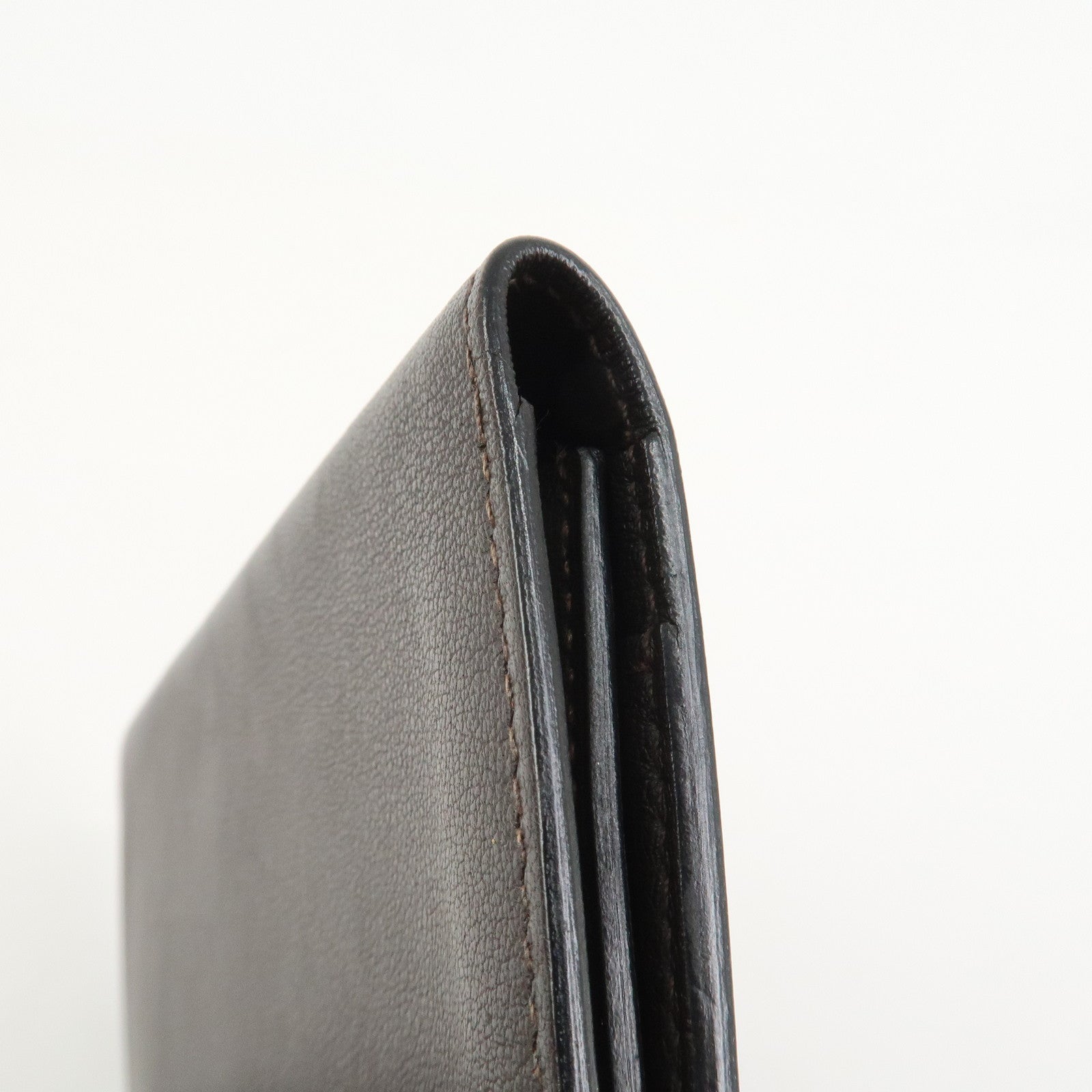 HERMES MC2 Fleming Veau Swift Long Wallet Dark Brown