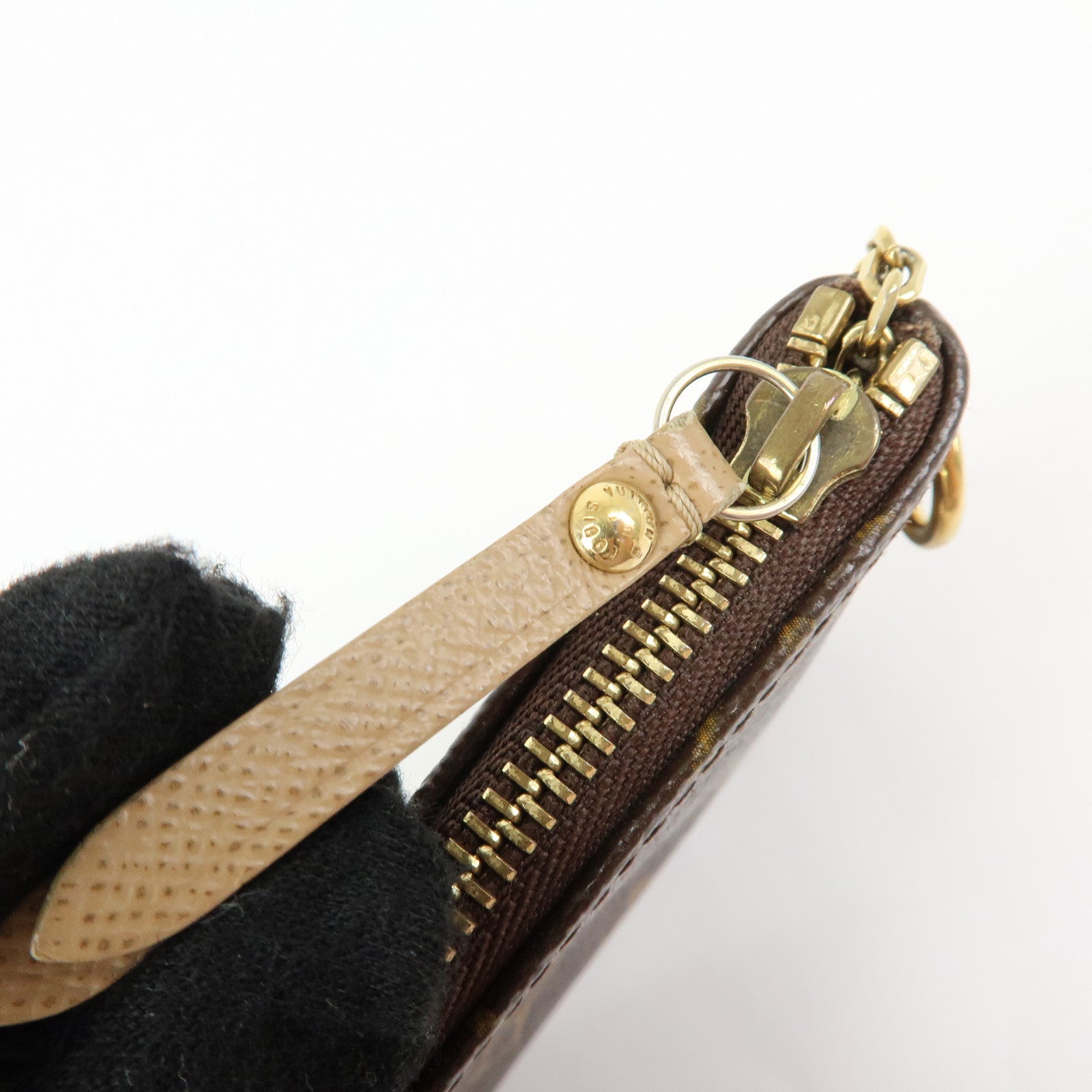 Louis Vuitton Monogram Pochette Cles Complis T&B Coin Case M58025