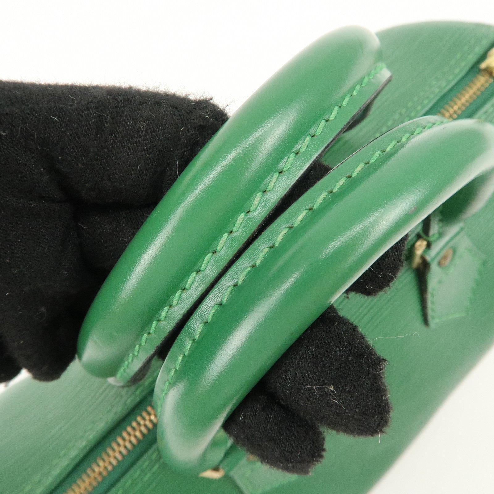 Louis Vuitton Epi Speedy 30 Hand Bag Boston Bag Borneo Green M43004 Used