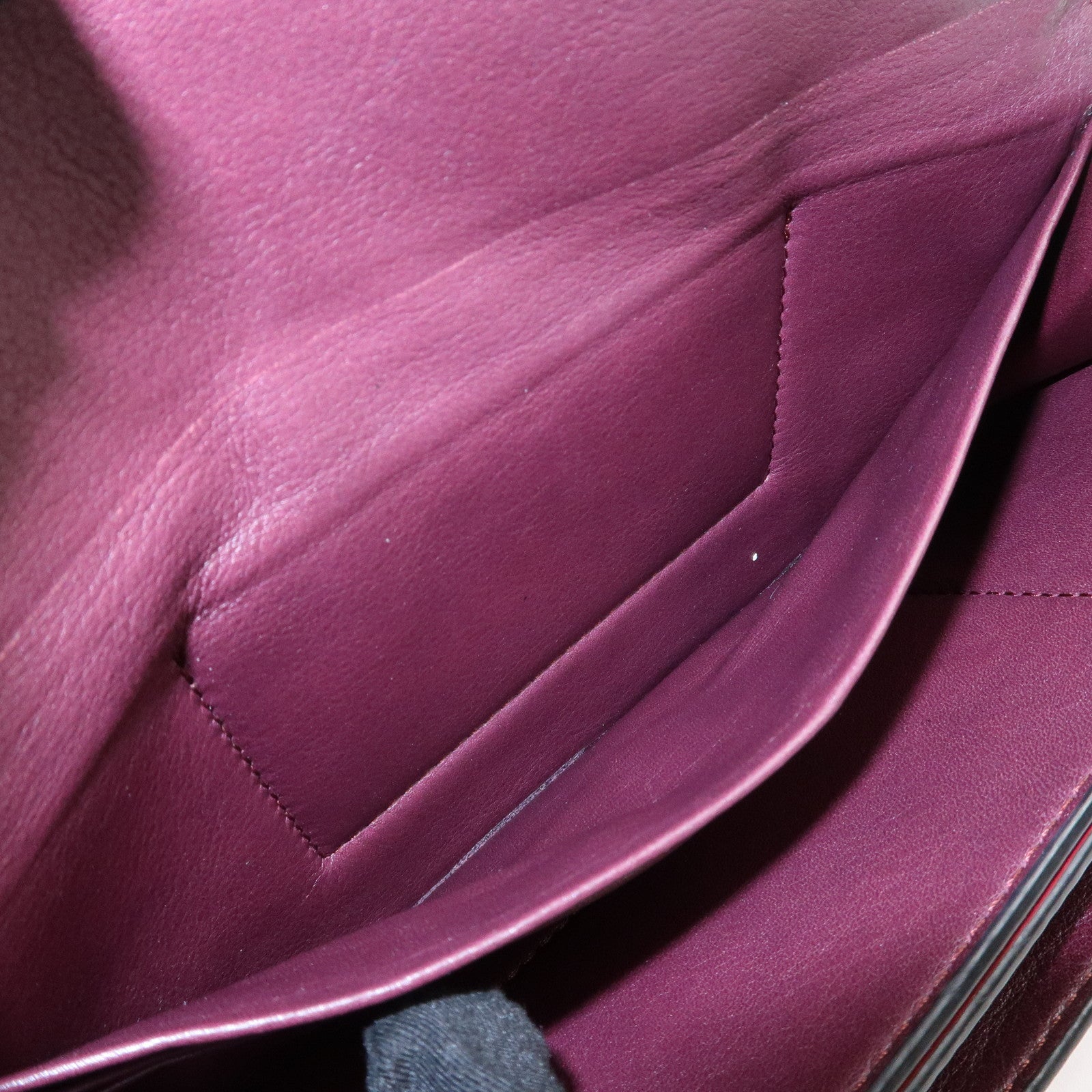 LOEWE Anagram Gate Continental Leather Long Wallet Bordeaux