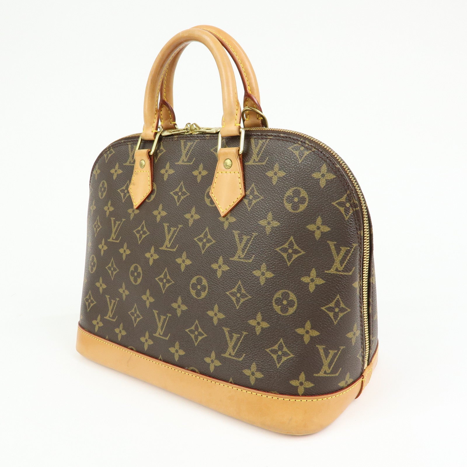 Louis Vuitton Monogram Alma Hand Bag Brown M51130