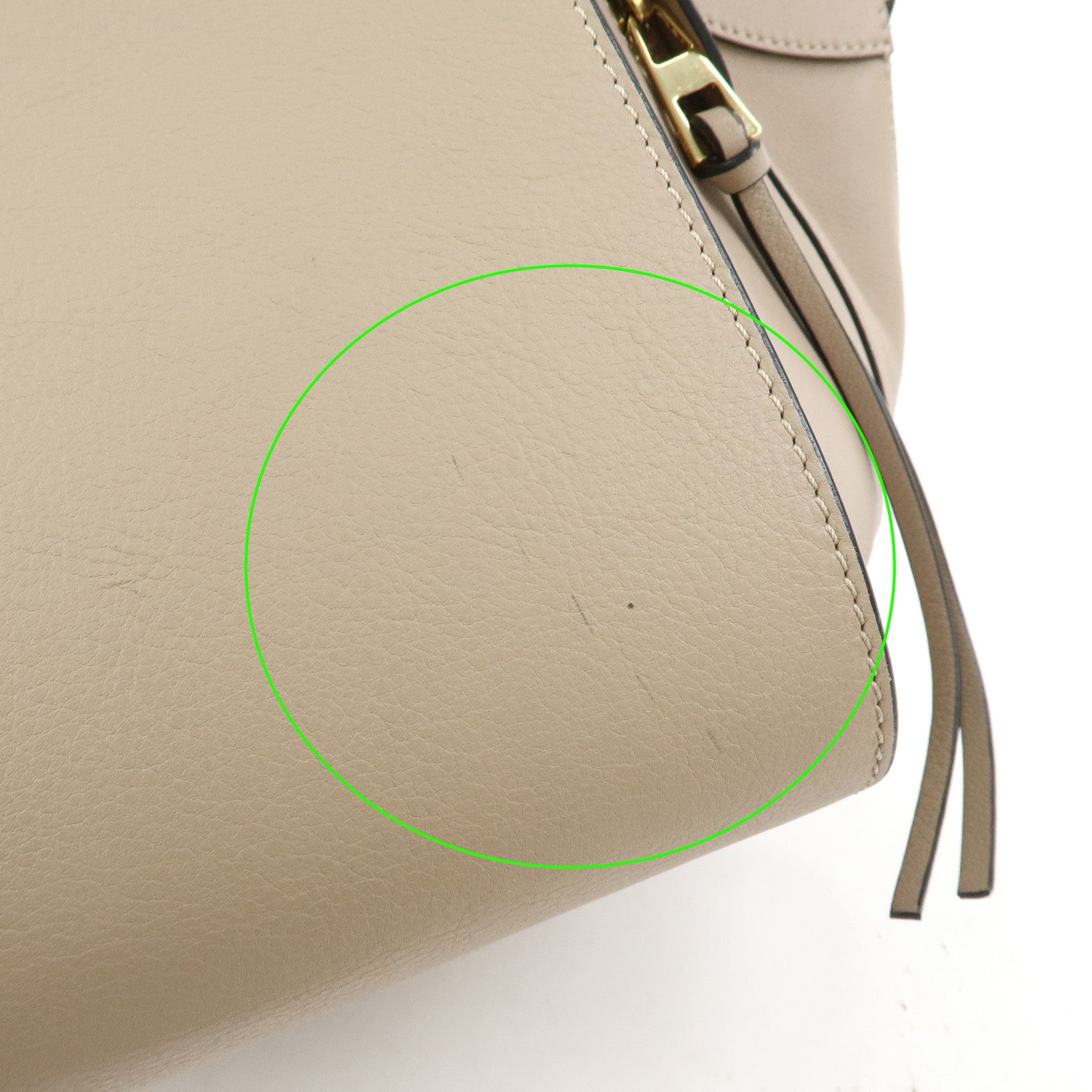 LOEWE Anagram Hammock Small Leather Shoulder Crossbody Bag Greige