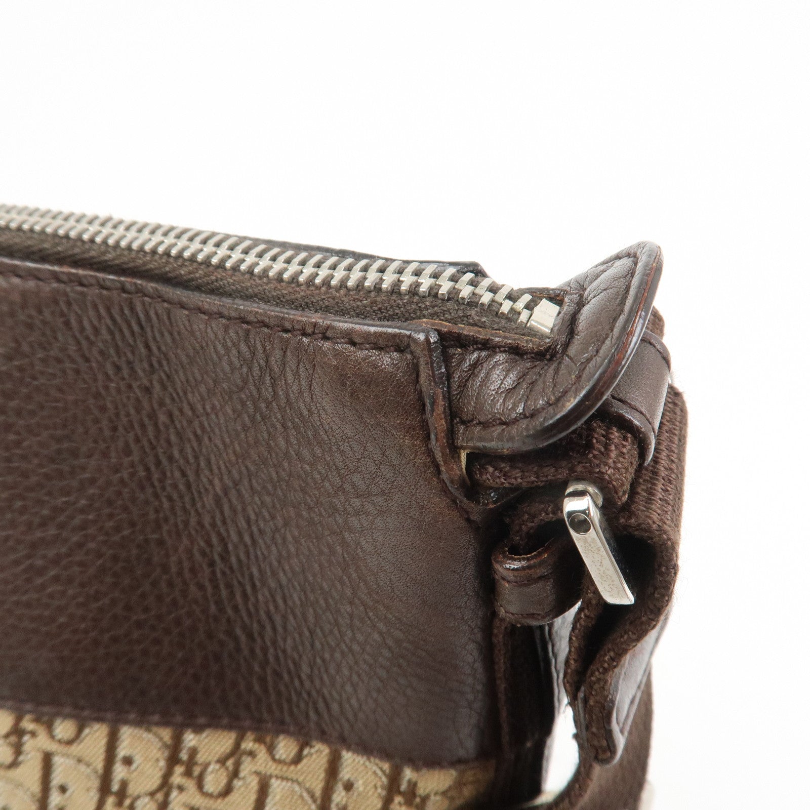 Christian Dior Street Chic Trotter Canvas Leather Shoulder Bag