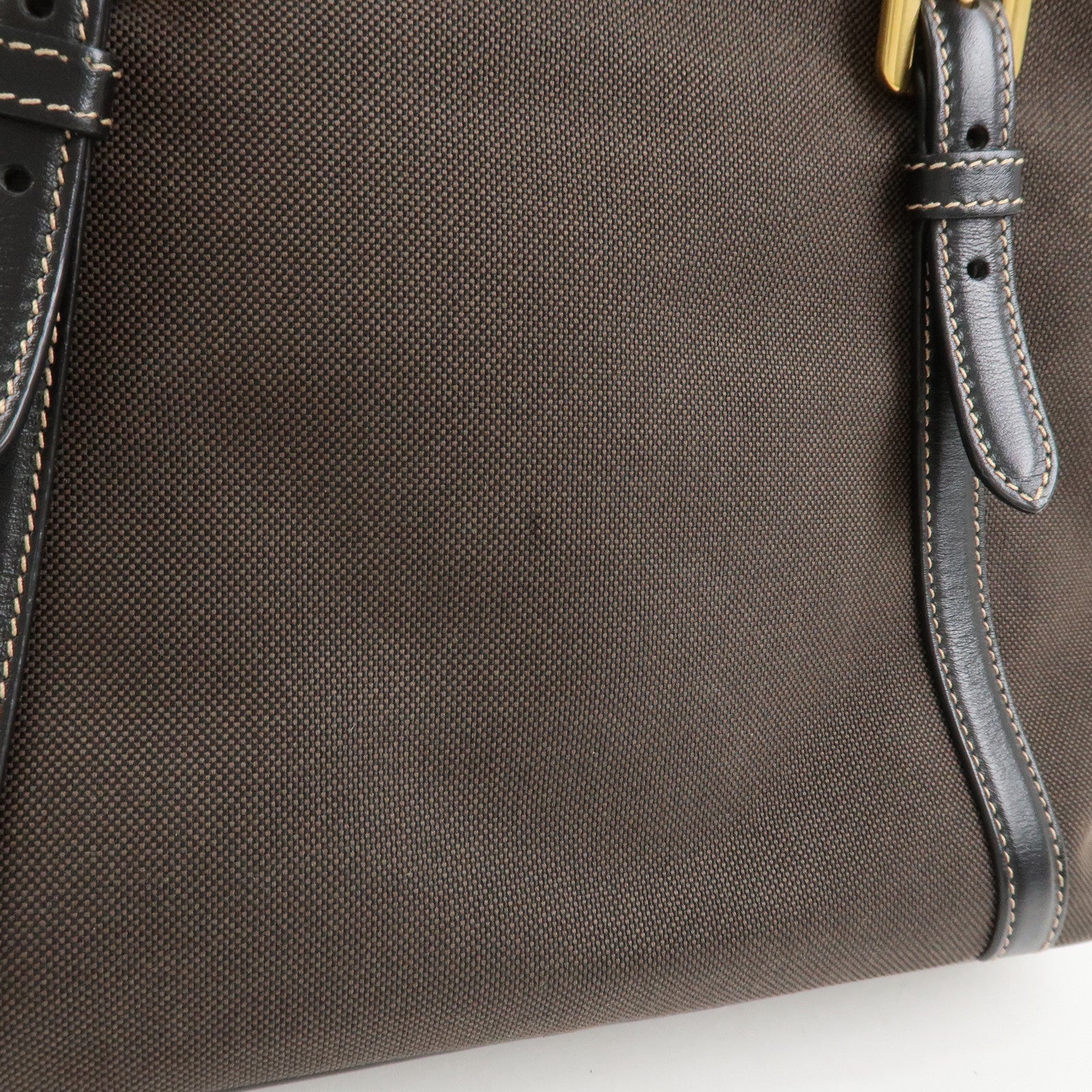 PRADA Jacquard Leather 2Way Bag Tote Bag Hand Bag Brown BN1841