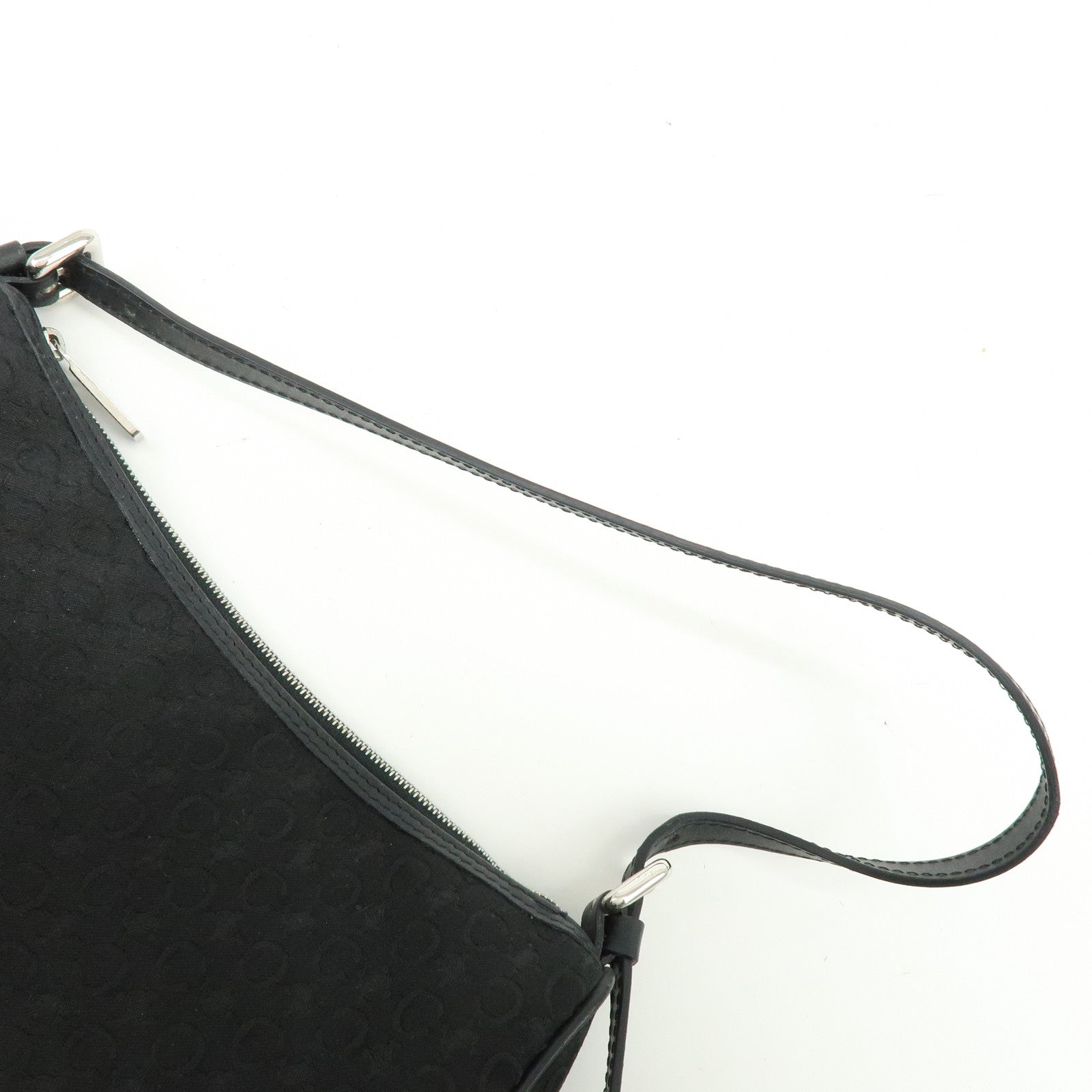 CELINE C Macadam Leather Shoulder Hand Bag Accessory Pouch Black