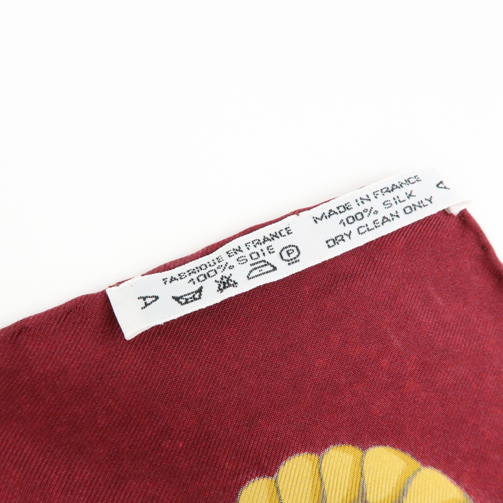 HERMES Carre 90 Silk 100% LES FOLIES DU CIEL Scarf Red Wine Red