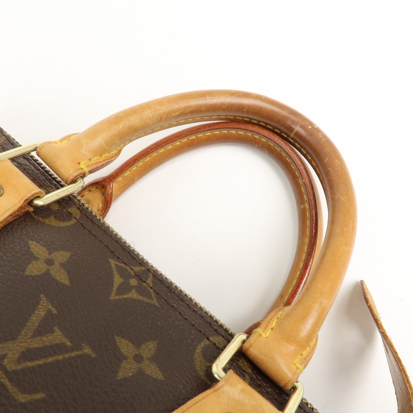 Louis Vuitton Monogram Canvas Leather Speedy 25 Boston Bag Brown M41528