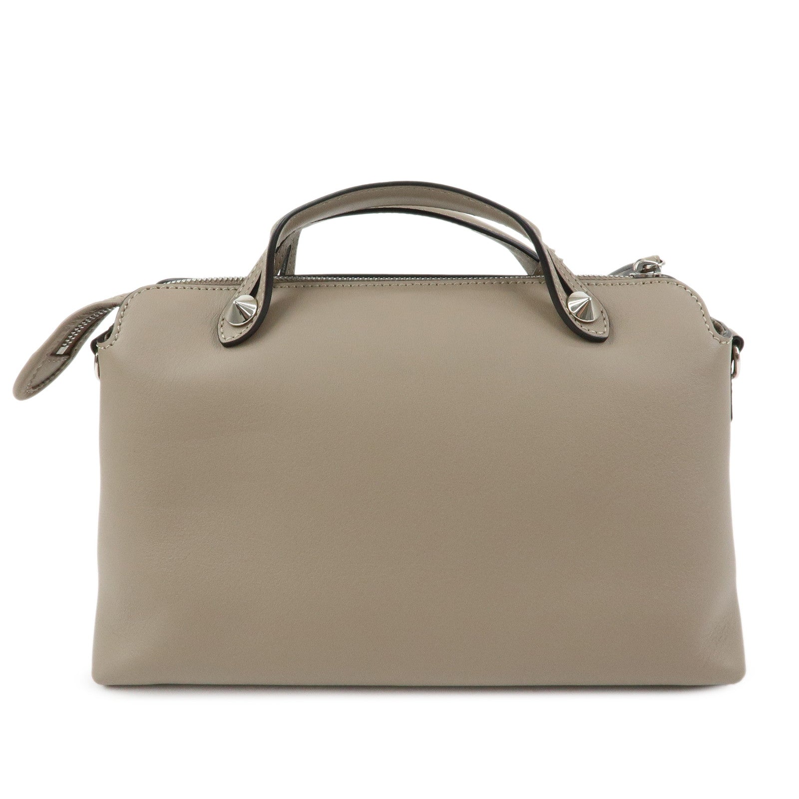FENDI BY THE WAY Medium Leather 2Way Hand Bag Greige 8BL124