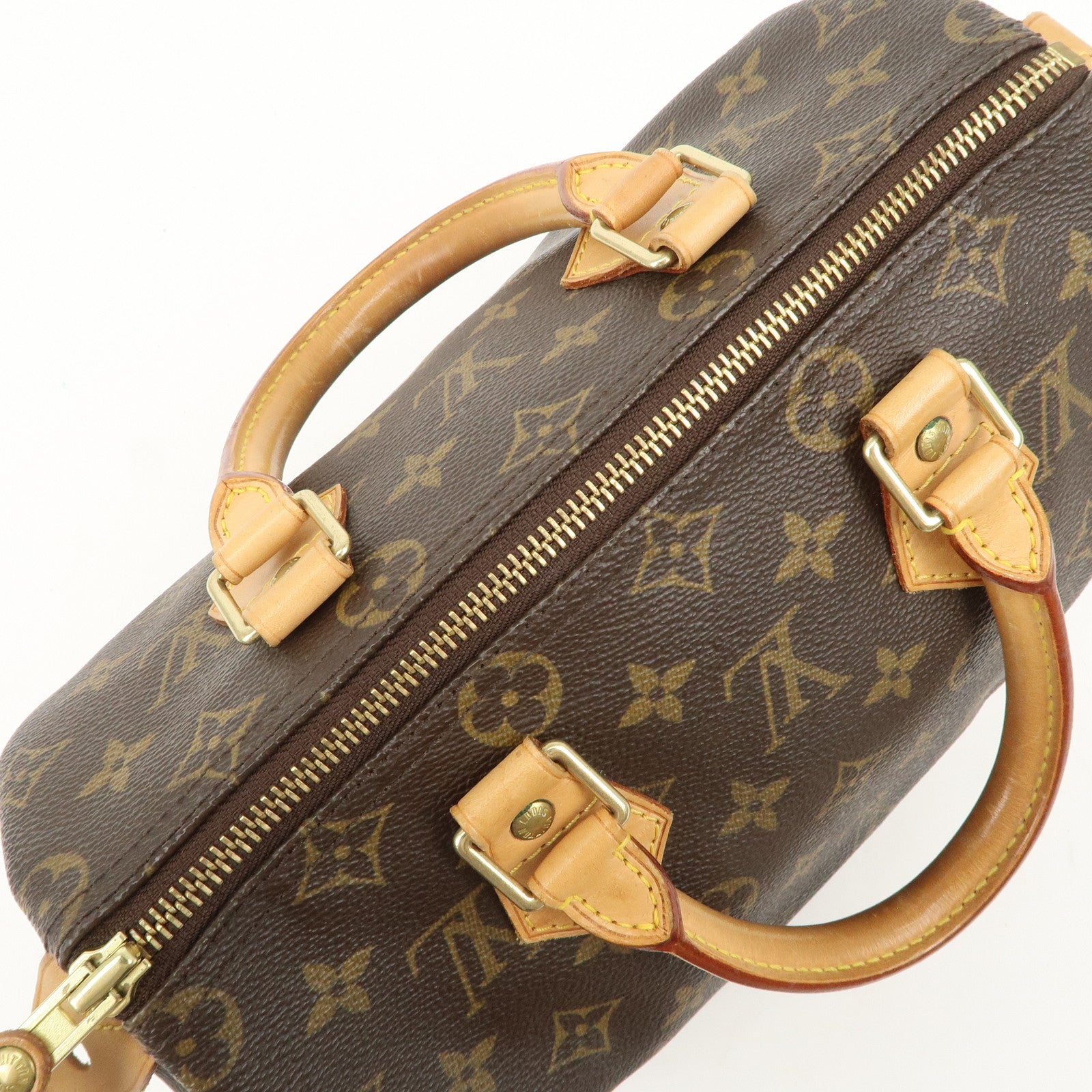 Louis Vuitton Monogram Speedy 25 Hand Bag Boston Bag Brown M41528 Used