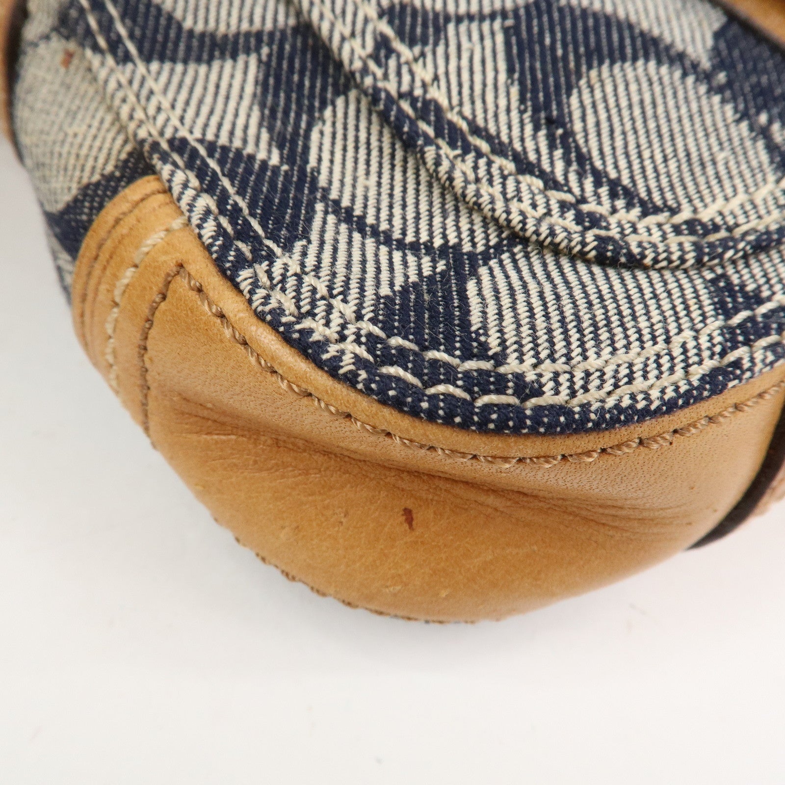 COACH Set Of 3 Leather Canvas Hand Bag Shoulder bag Red Navy White