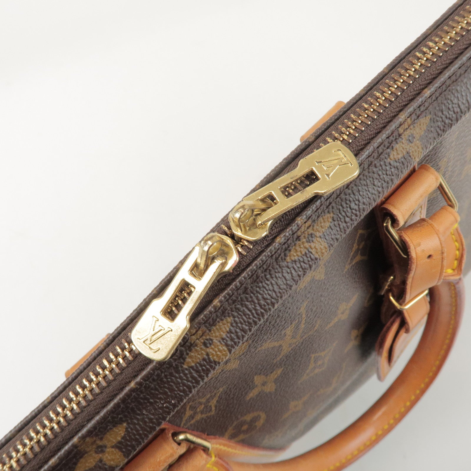 Louis Vuitton Monogram Porte Documents Voyage Bag Brown M53361