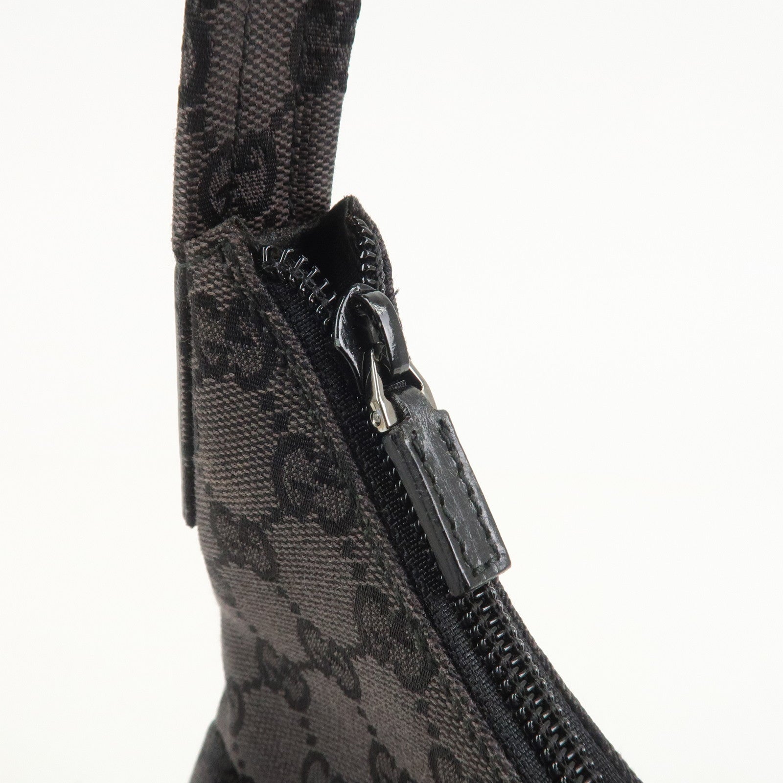 GUCCI GG Canvas Leather Shoulder Bag Hand Bag Brown 001・3386