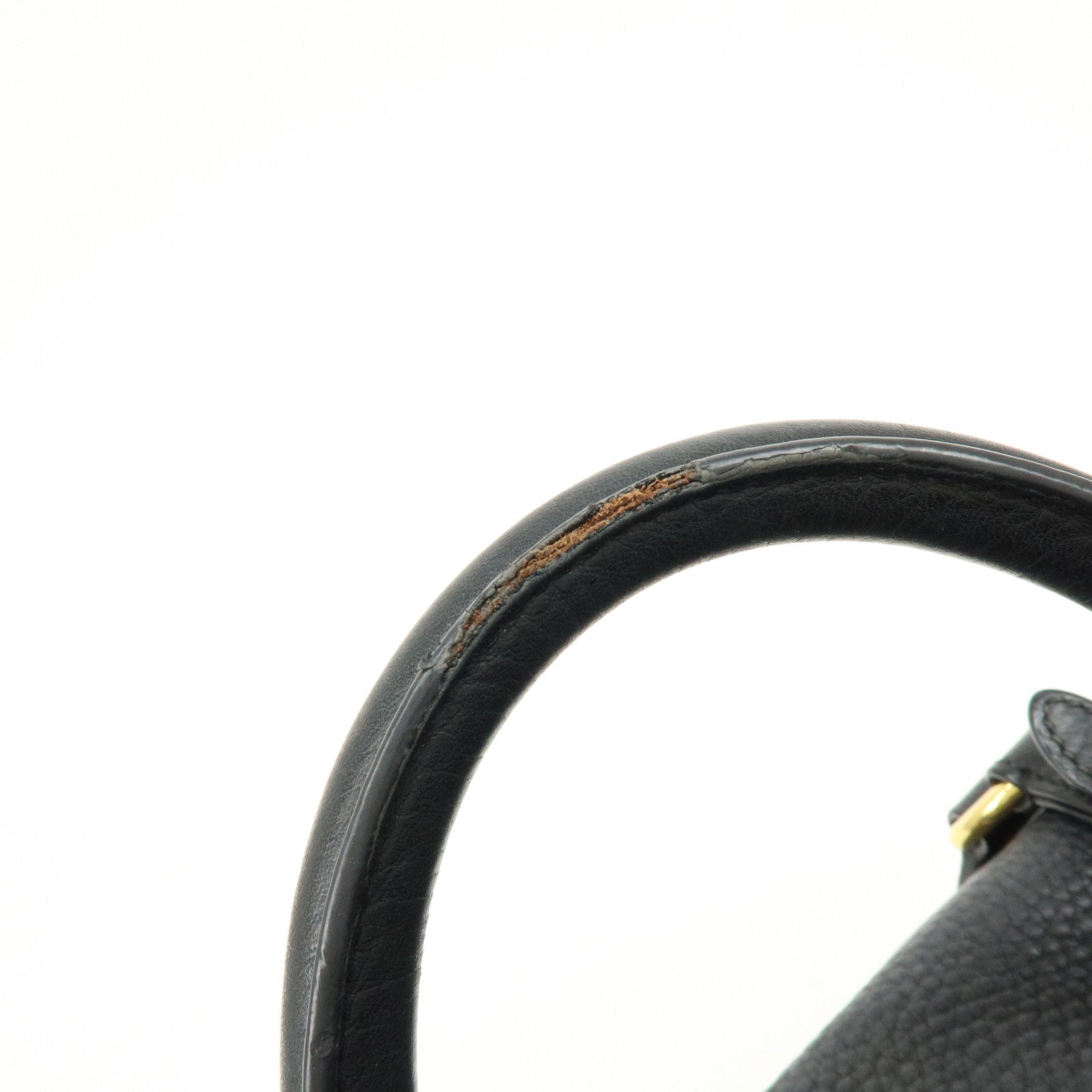 PRADA Logo Leather Boston Bag Shoulder Bag Black B3091M