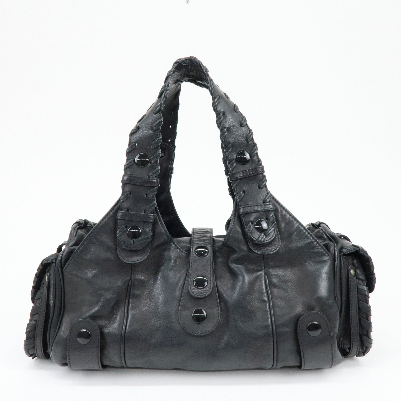 Chloe Silverado Leather Shoulder Bag Hand Bag Black