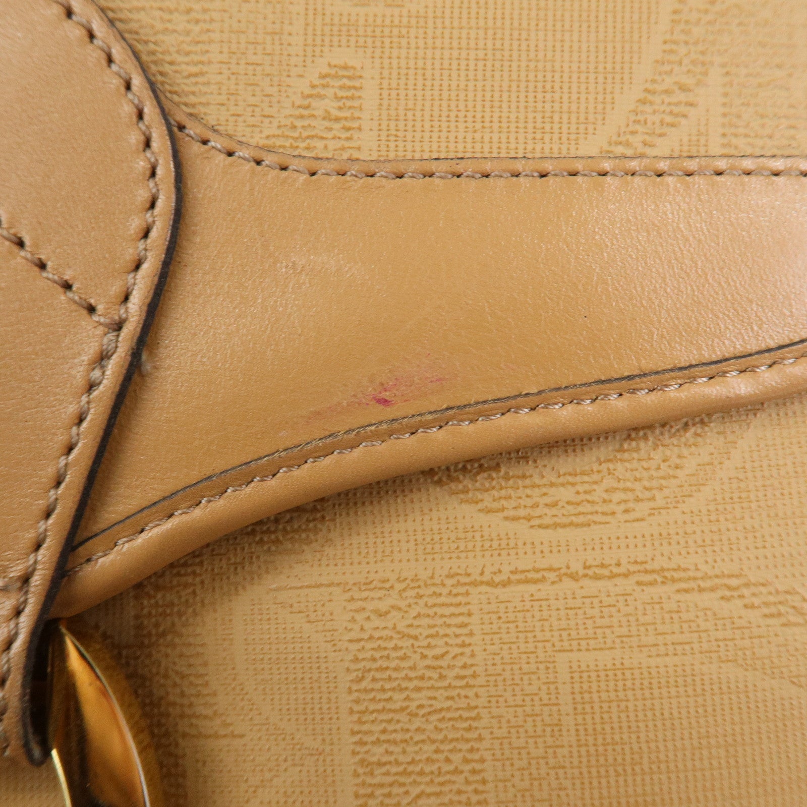 Christian Dior PVC Leather Shoulder Bag Crossbody Bag Brown