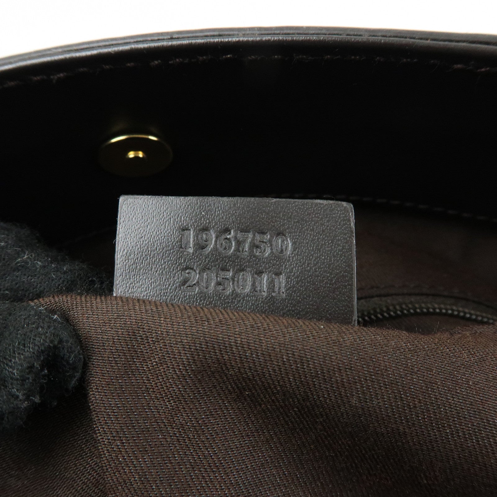 GUCCI GG Nylon Leather Chain Tote Bag Shoulder Bag Brown 196750