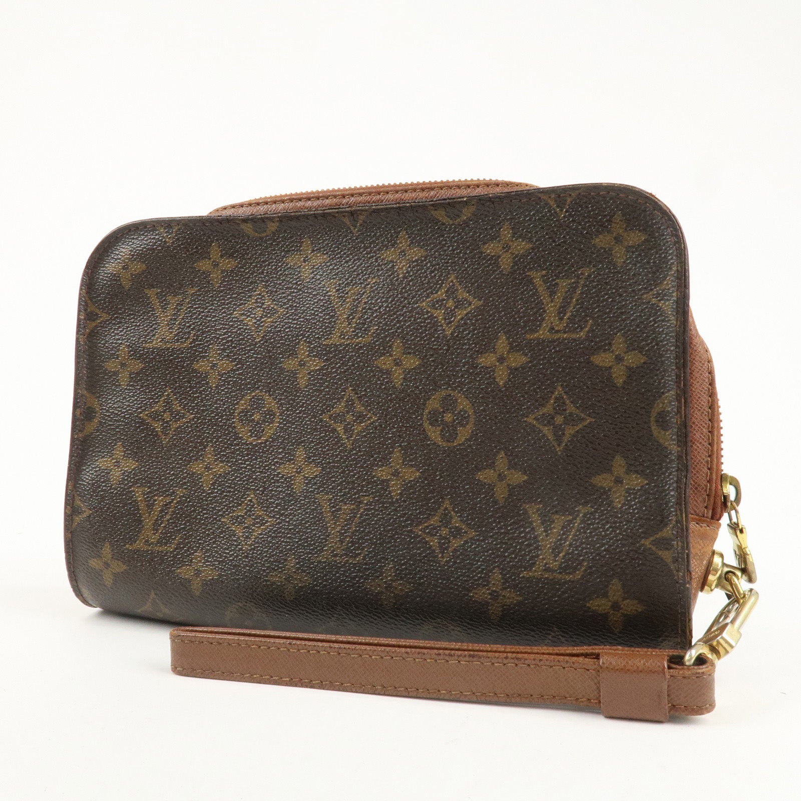 Louis Vuitton Monogram Orsay Clutch Bag Pouch Brown M51790 Used