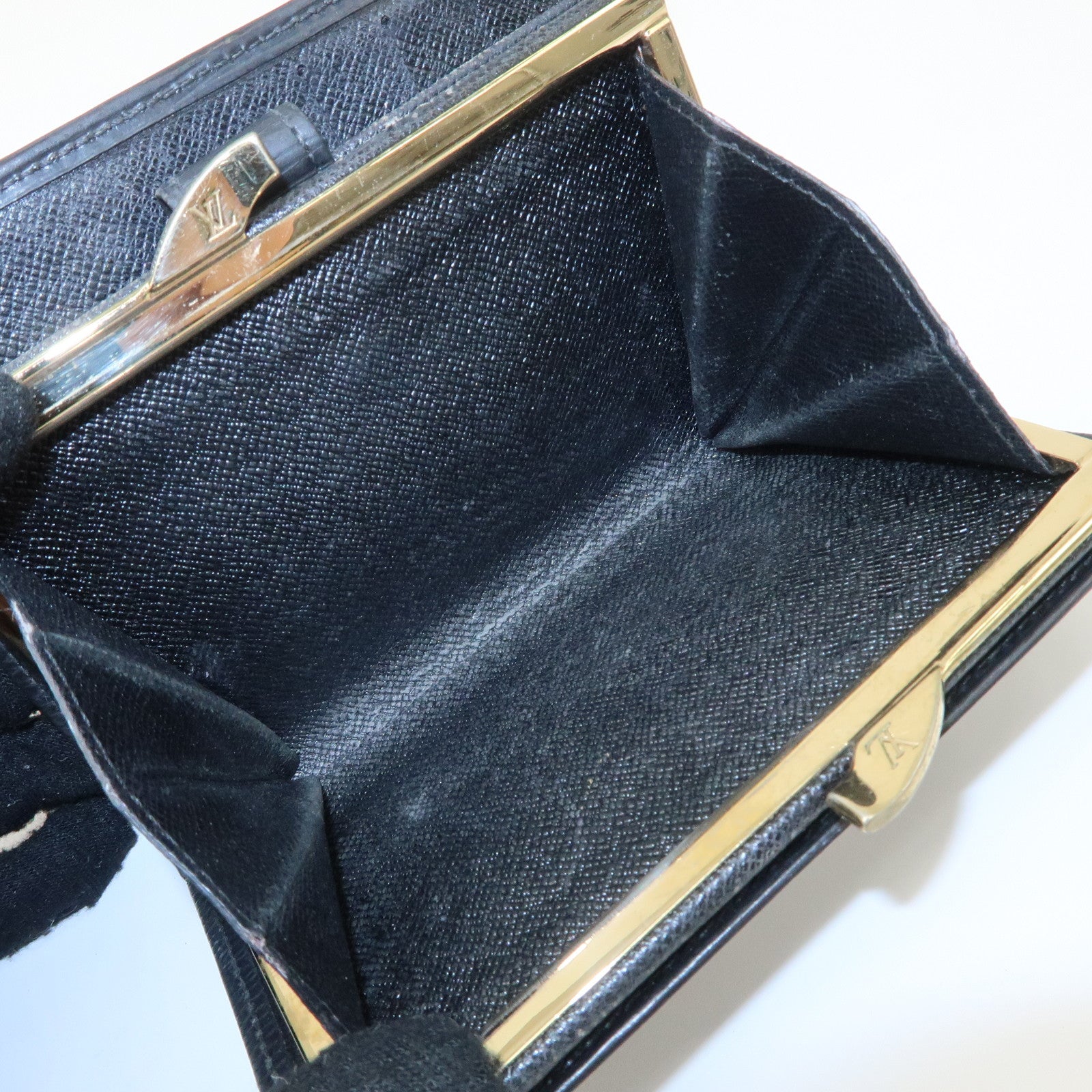 Louis Vuitton Epi Set of 2 Long Wallet Noir Cassis M63242 M6364K Used