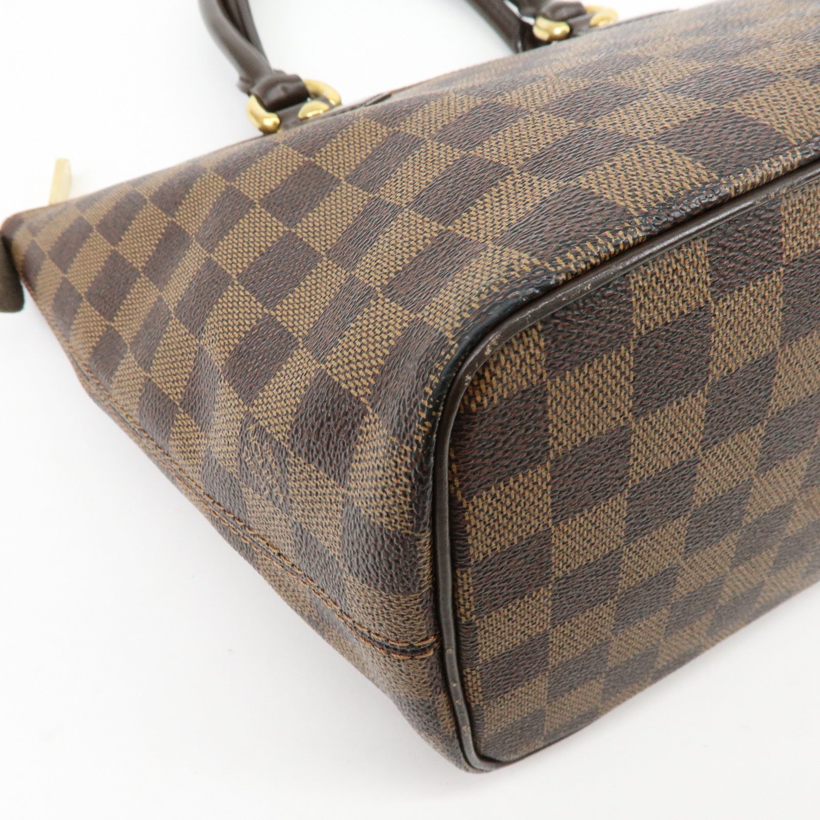 Louis Vuitton Damier Ebene Saleya PM Canvas Leather Tote Bag N51183