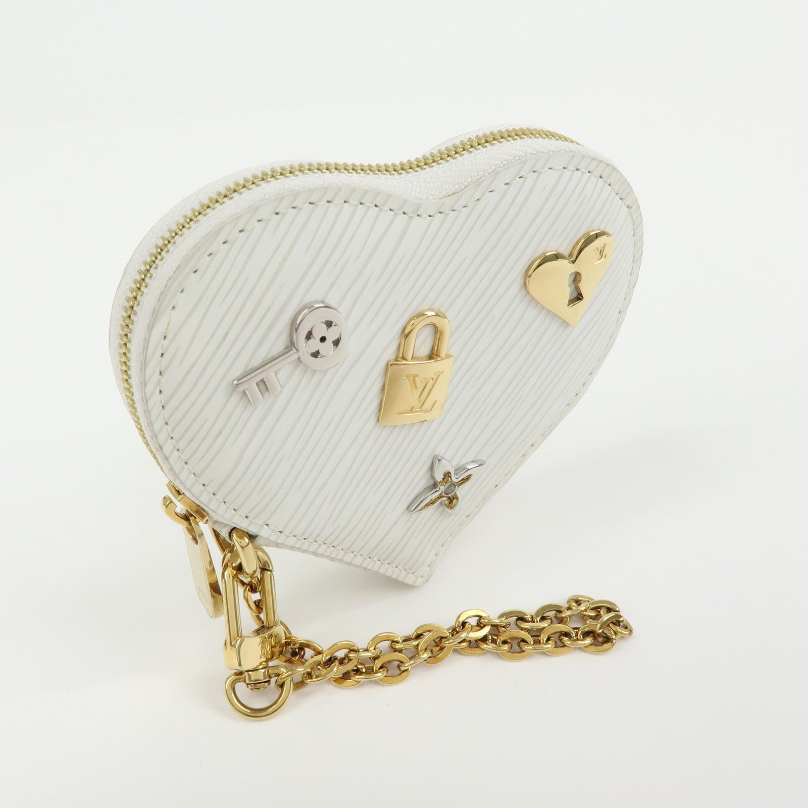 Louis Vuitton Epi Love Lock Porte Monnaie Coeur Coin Case M63996