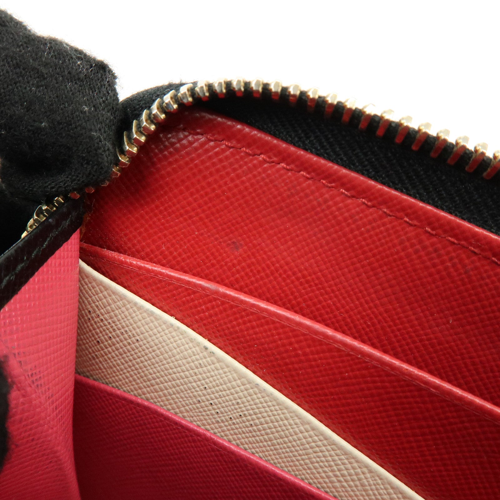 PRADA Saffiano Leather Round Zippy Long Wallet Black 1M0506