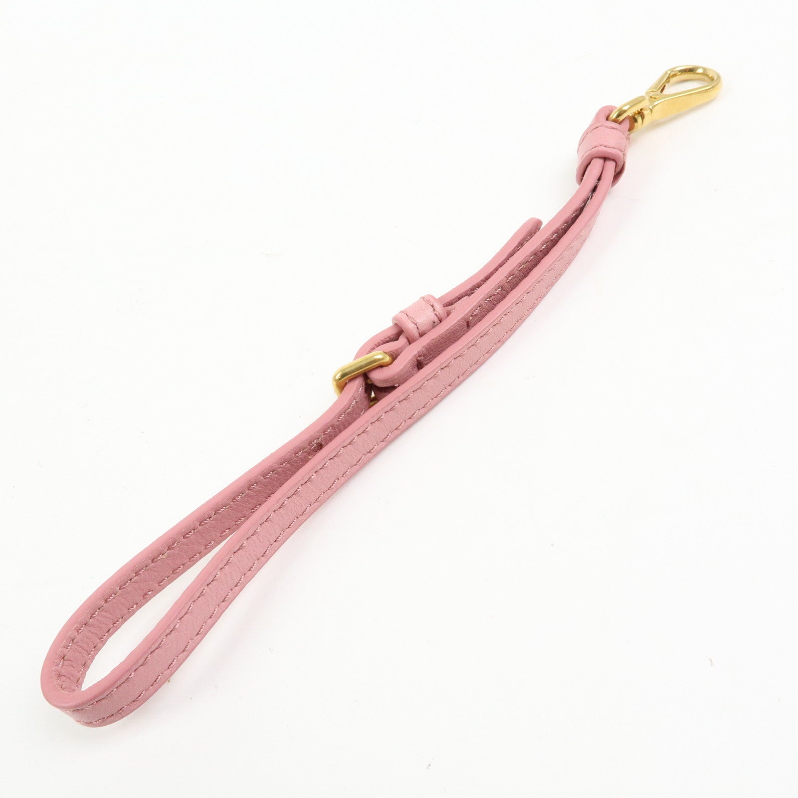 MIU MIU Logo Nylon Leather Drawstring Pouch Flower Motif 5NG003