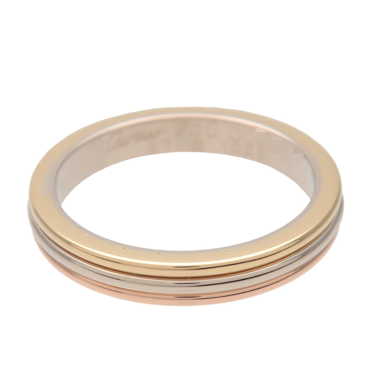 Cartier Vendome Three Color Ring K18 750YG/PG/WG #47 US4 EU47 HK8.5