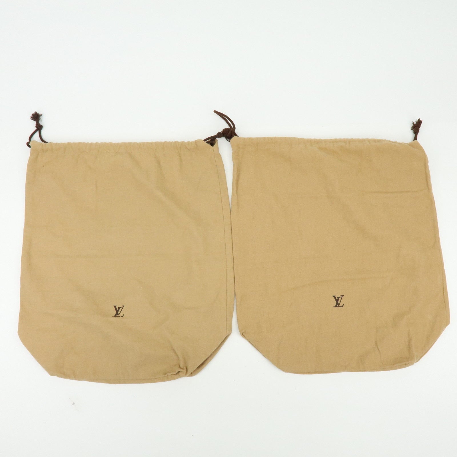 Louis Vuitton Set of 12 Dust Bag Storage Bag Drawstring Style Beige