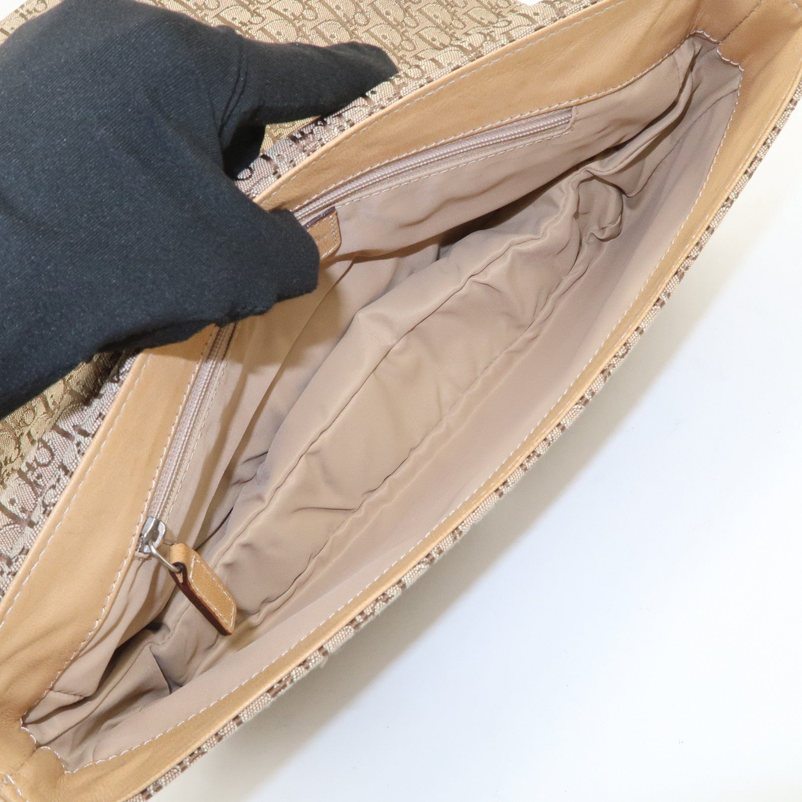 Christian Dior Trotter Street Chic Canvas Leather Shoulder Bag