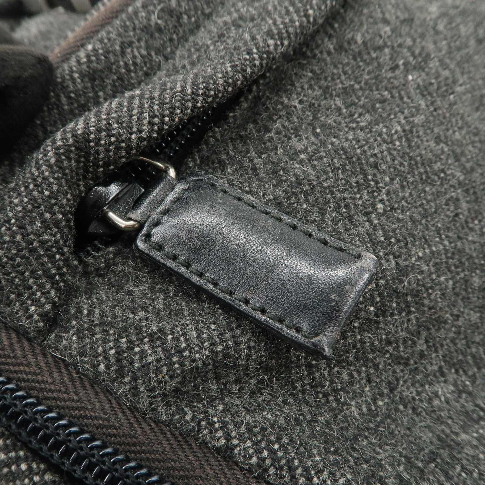 PRADA Triangle Logo Wool Mini Backpack Racksuck Gray V203