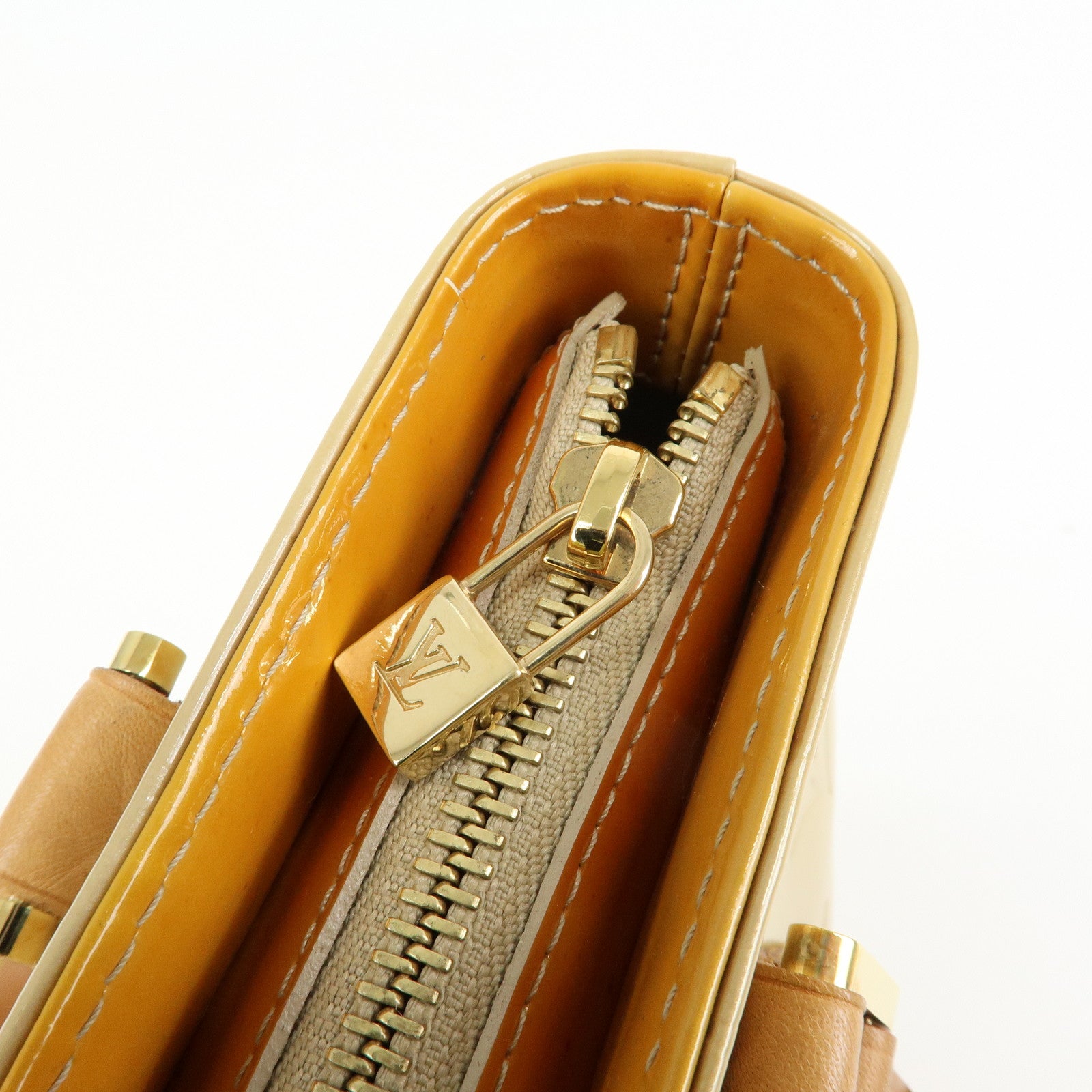 Louis Vuitton Monogram Vernis Houston Tote Hand Bag Beige M91004