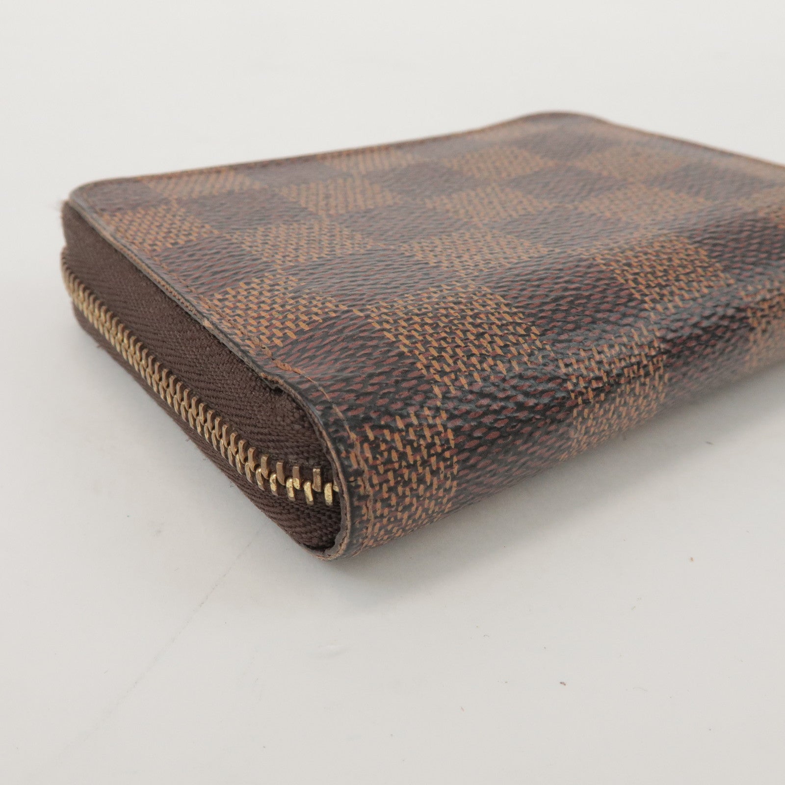 Louis Vuitton Damier Canvas Zippy Coin Case Wallet Brown N63070