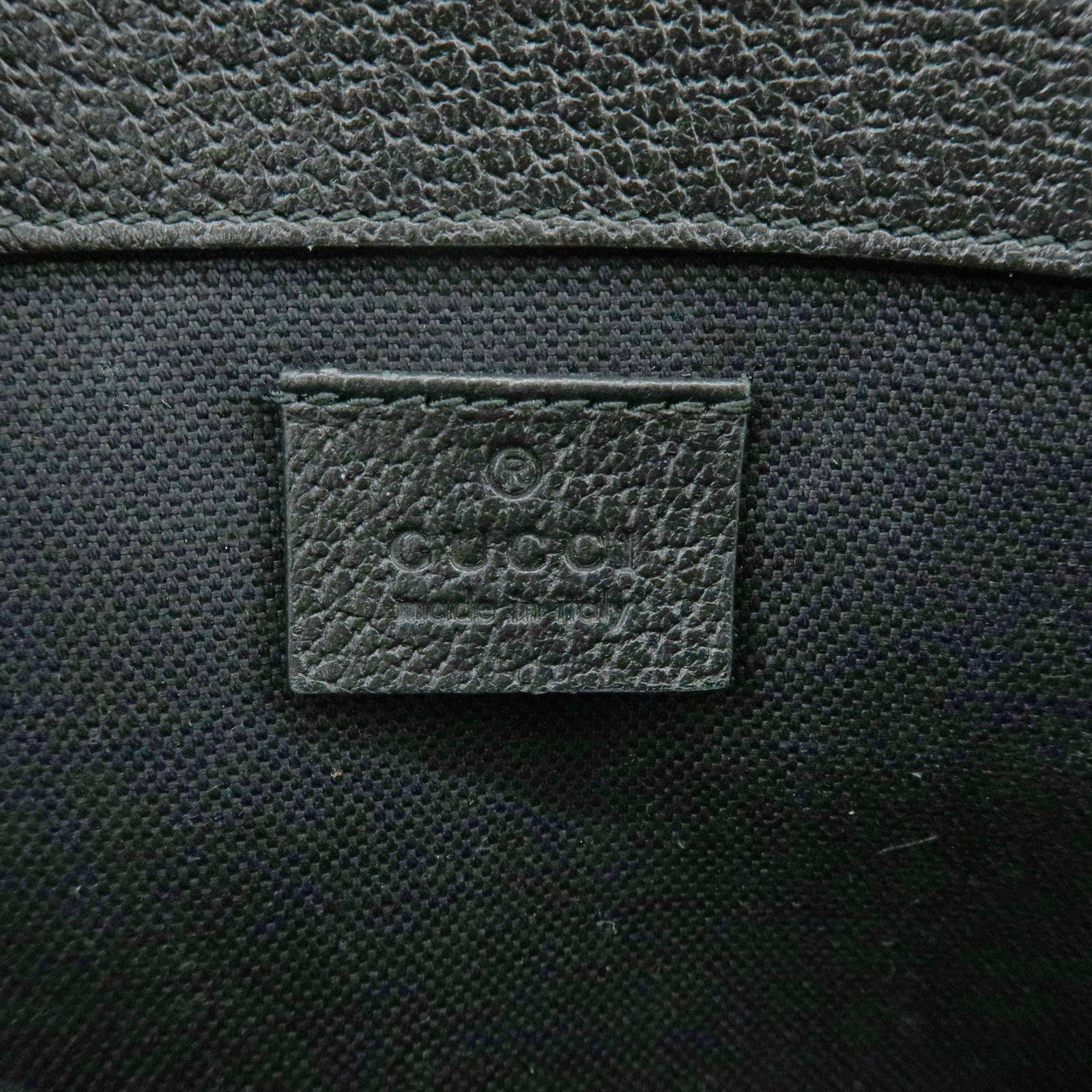 GUCCI GG Wool Leather Waist Pouch Body Bag Beige Black 598181